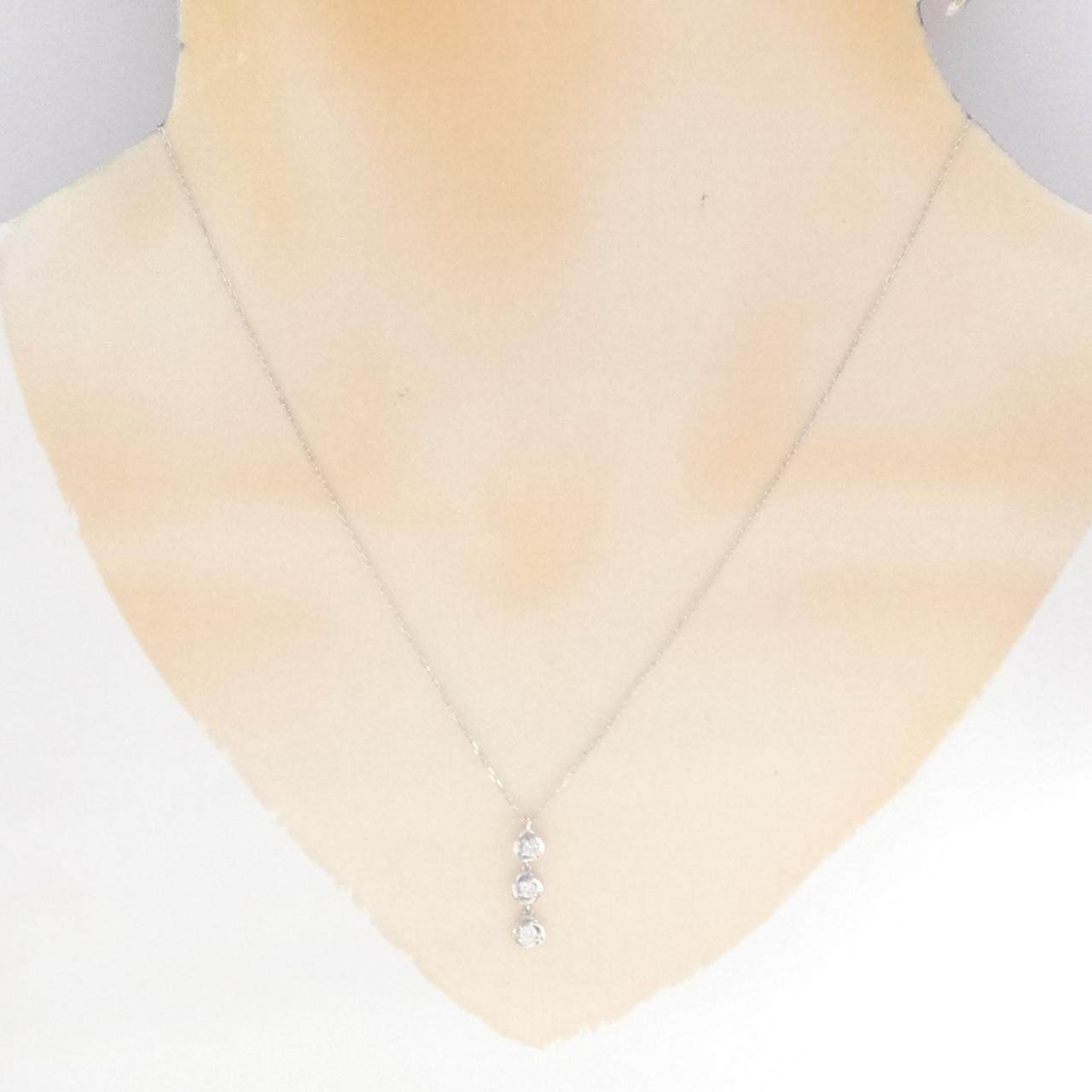 K10ホワイトゴールドダイヤモンドネックレス