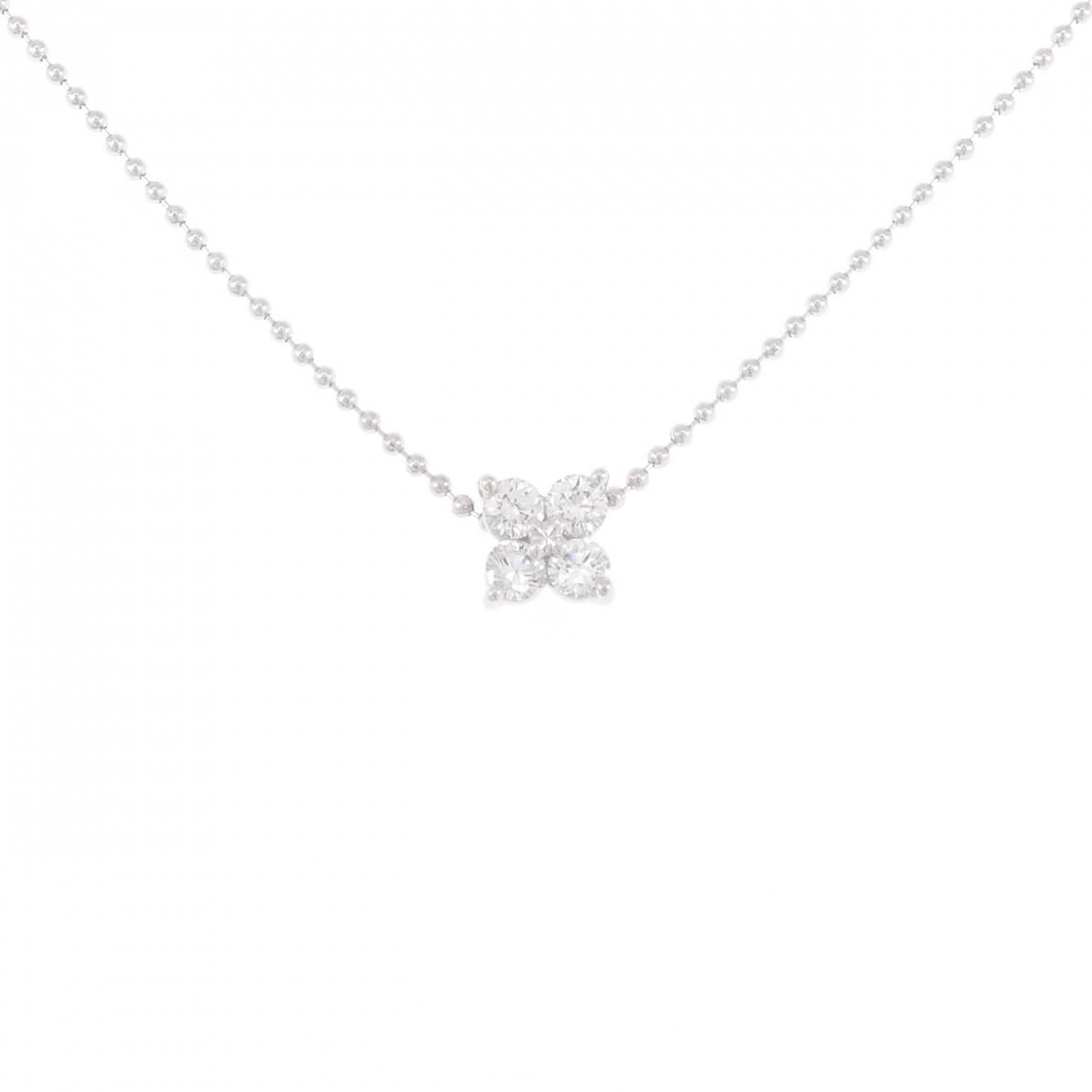 タサキ K14ホワイトゴールド 0.24CT ダイヤモンドネックレス