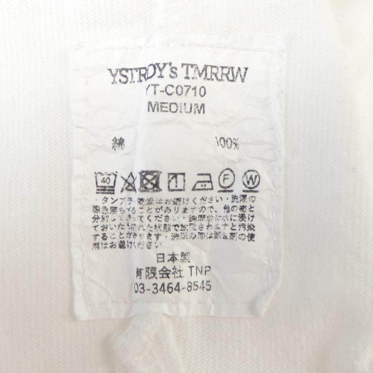 イエスタデイズトゥモロー コットンTシャツ