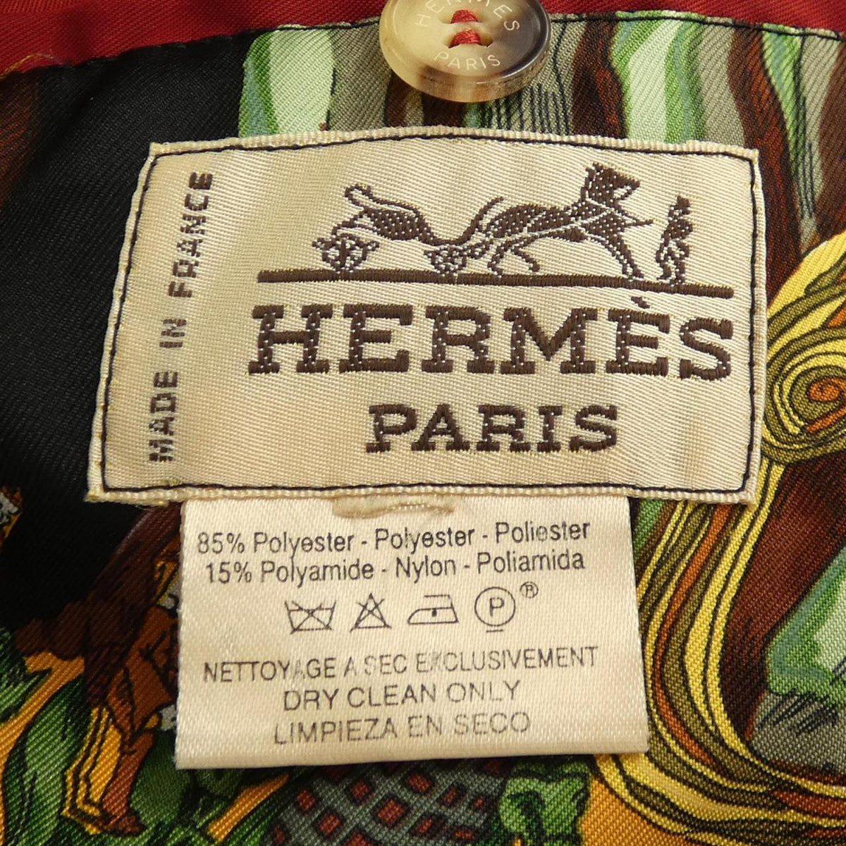 エルメス AU FIL DE LA SOIE ツイルレーヌ コート