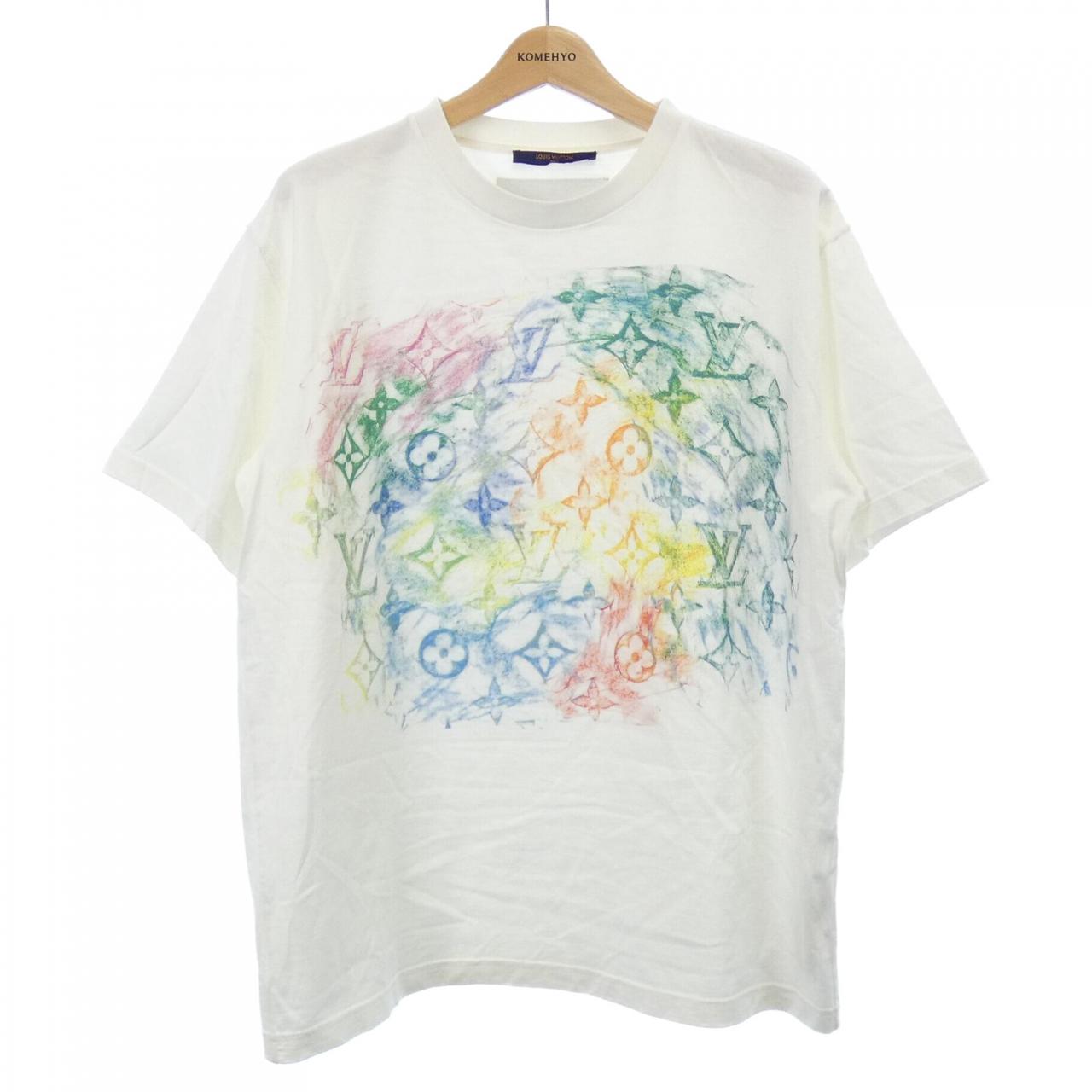 ルイヴィトン フロントプリンテッドパステル コットンTシャツ
