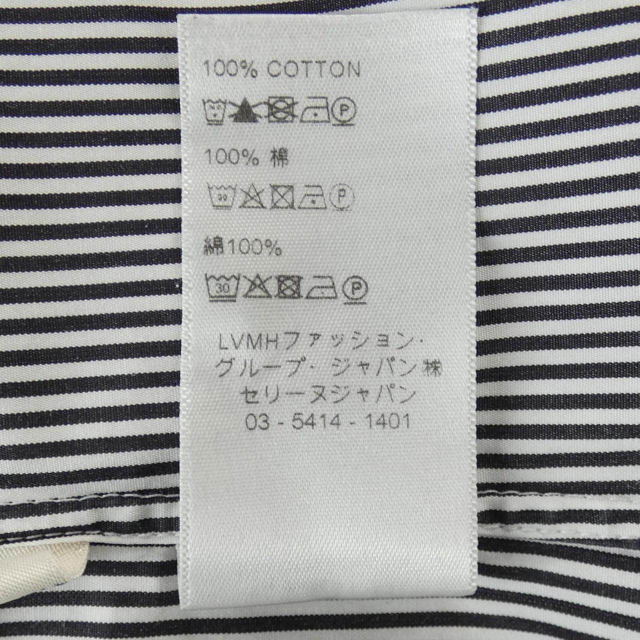 セリーヌ コットンストライプシャツ