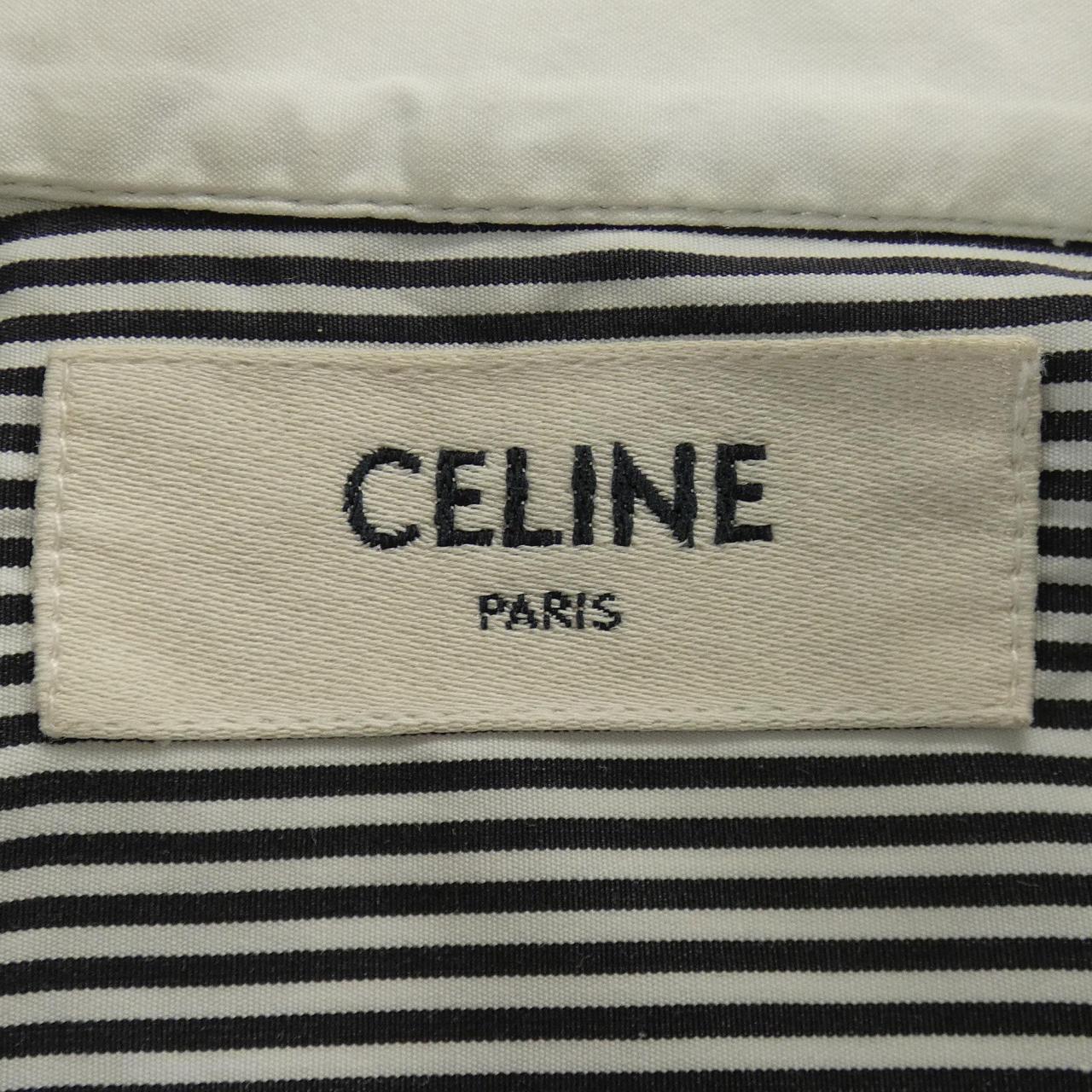 セリーヌ ストライプシャツ