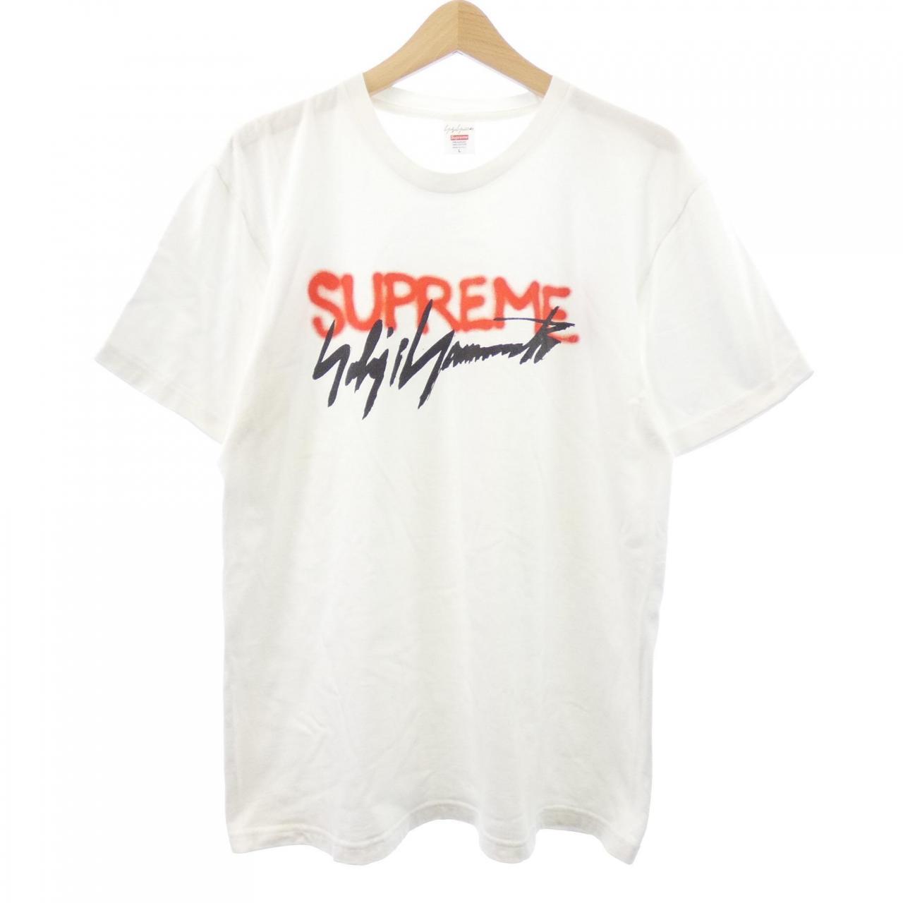 シュプリーム Yohji Yamamoto ロゴ コットンTシャツ