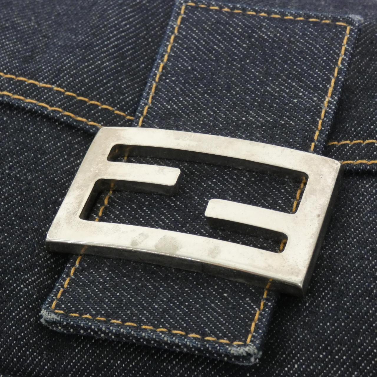 フェンディ バゲット デニム ショルダーバッグ