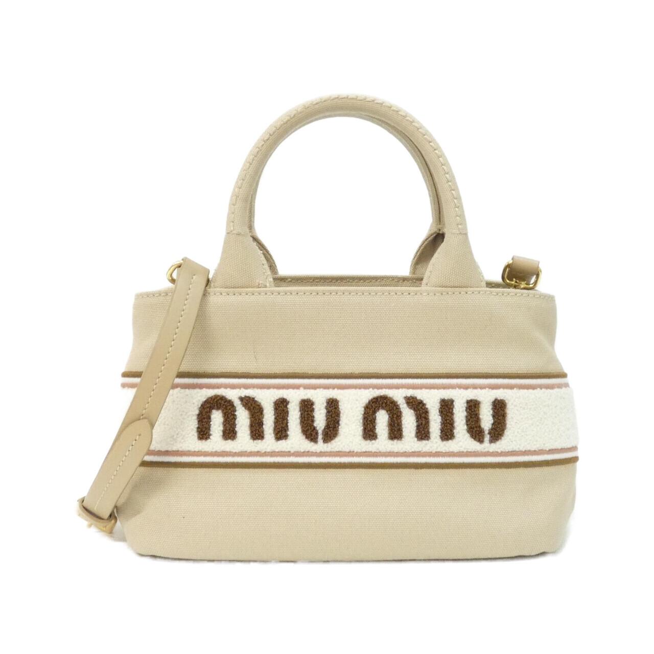 ミュウミュウ CANVAS RICAMO ショルダーバッグ