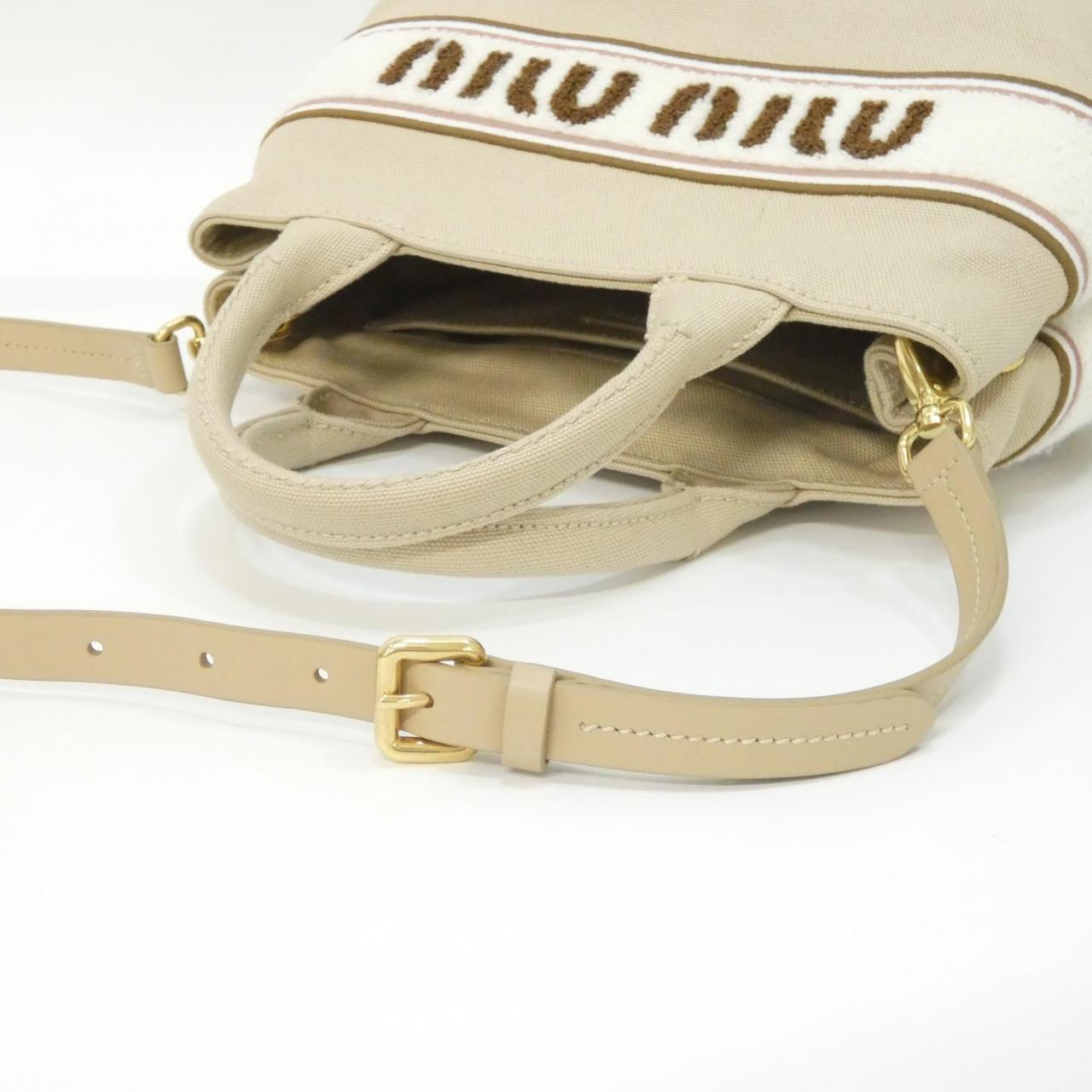 ミュウミュウ CANVAS RICAMO ショルダーバッグ