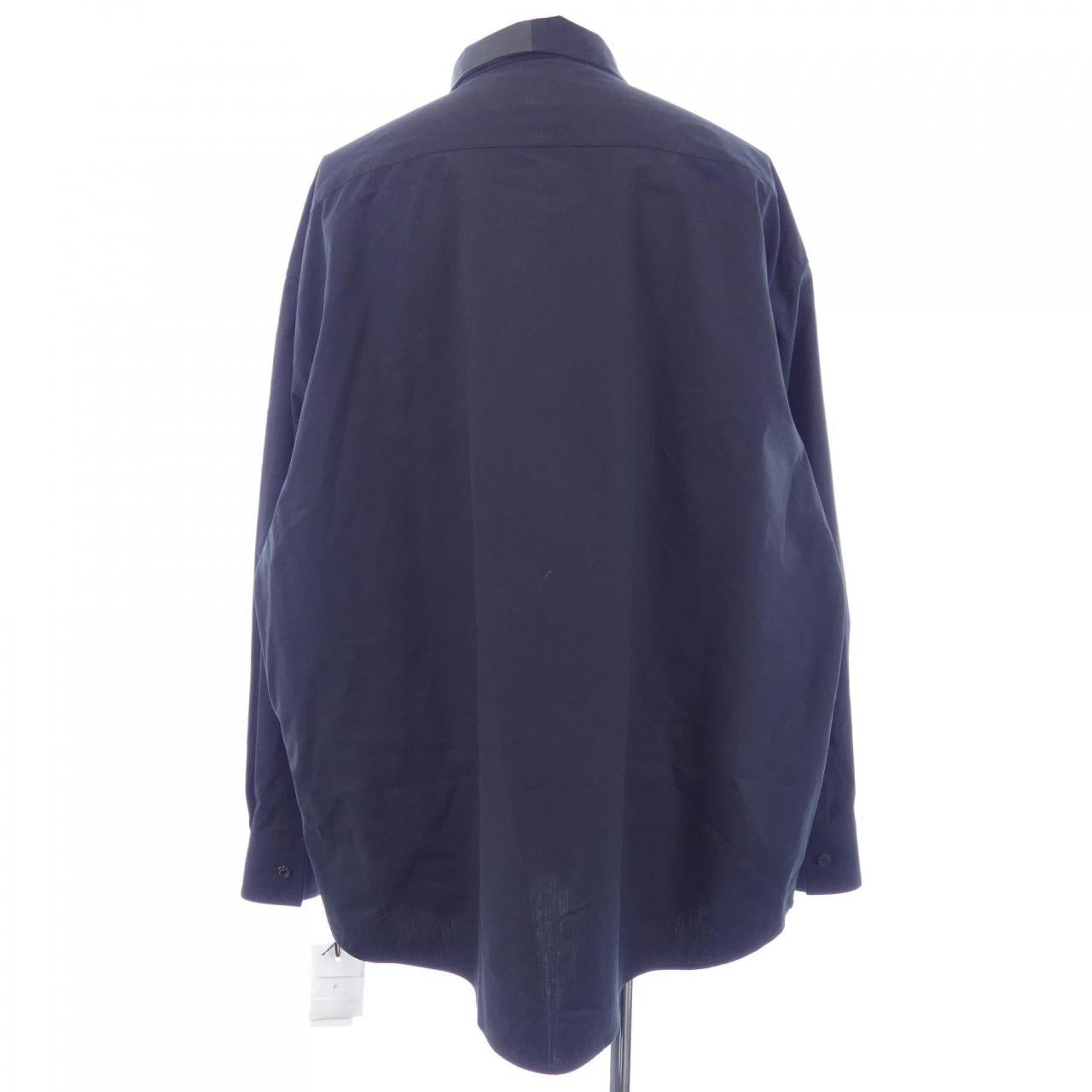 エルメス ボクシーカットダブルハイカラー コットンシャツ