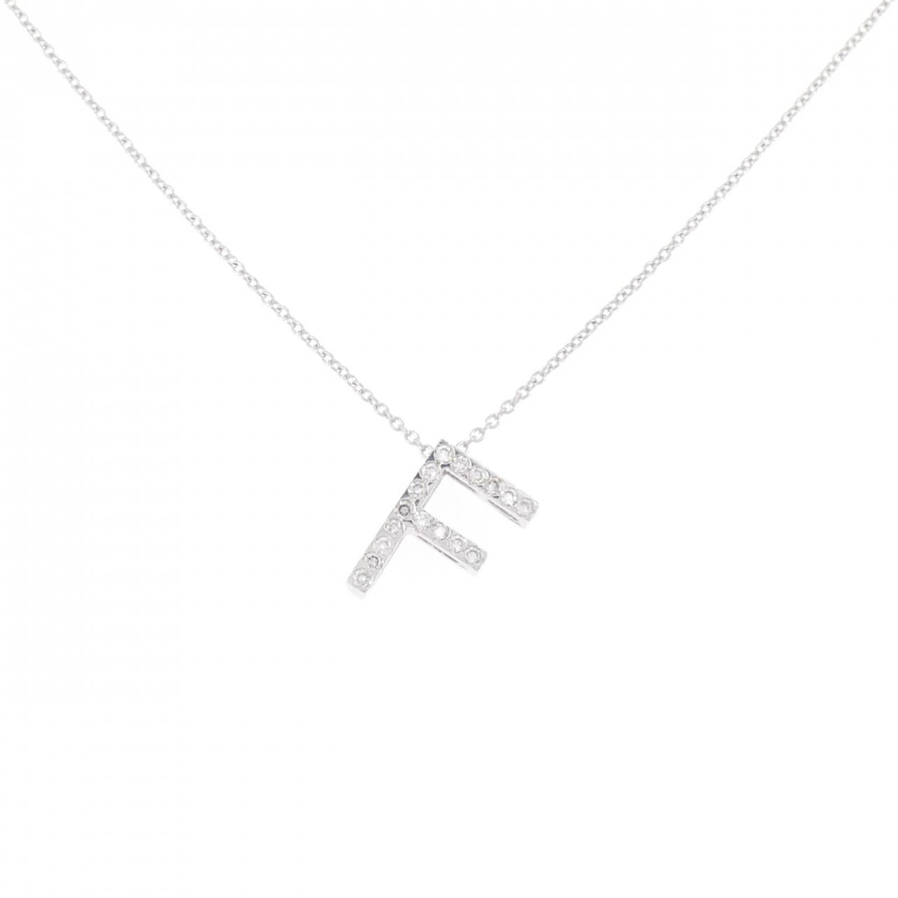 Au750 ダイヤモンド イニシャルF ネックレス