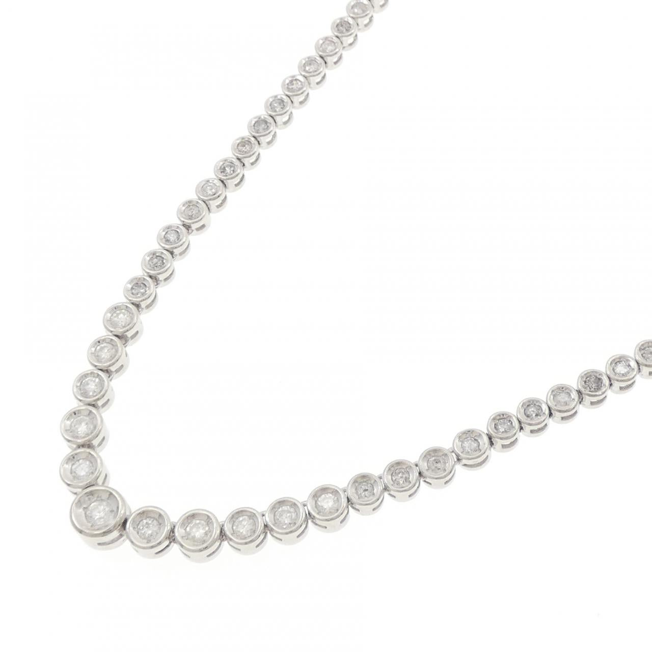 PT850 プラチナ 3.00CT ダイヤモンドネックレス