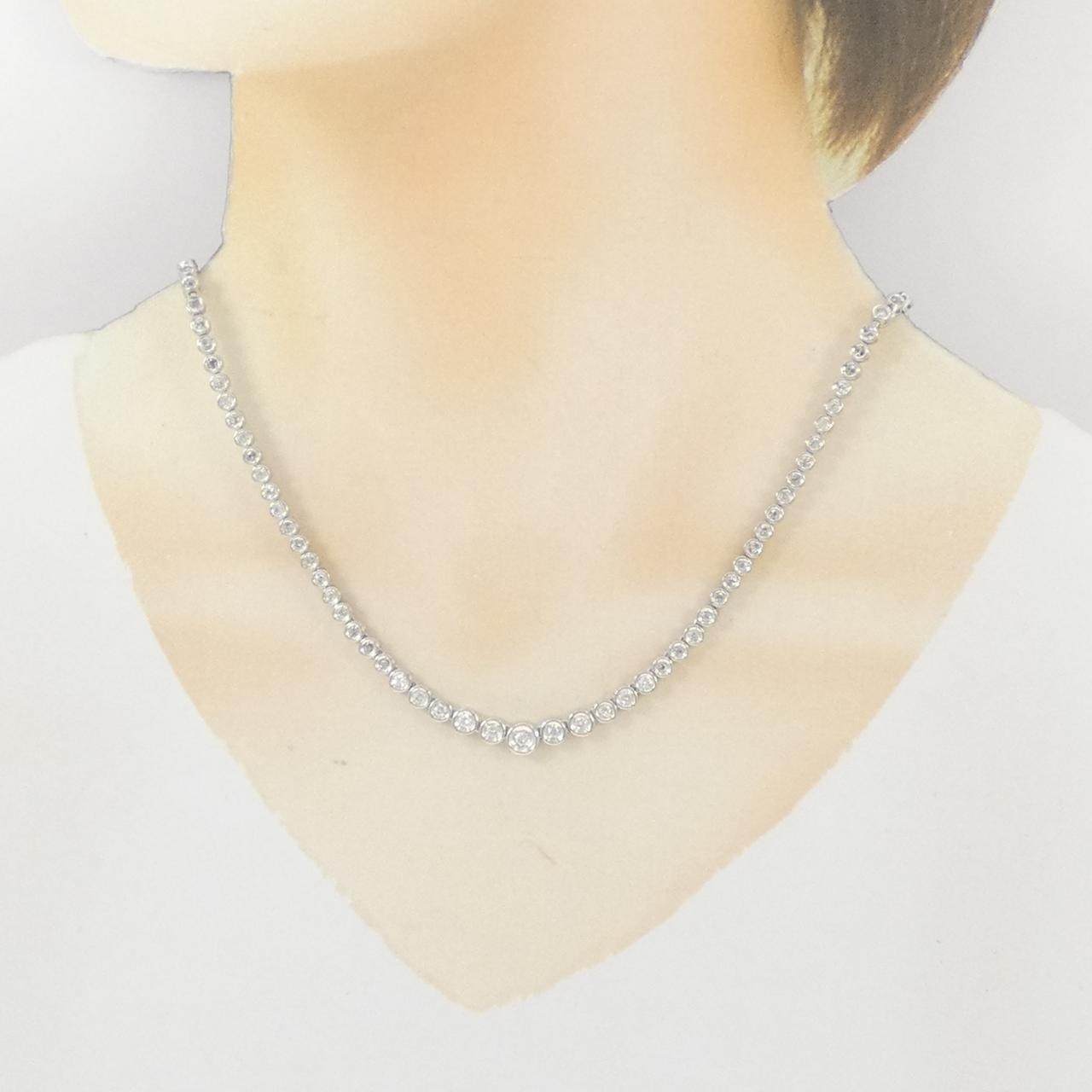 プラチナ850 3.00CT ダイヤモンドネックレス