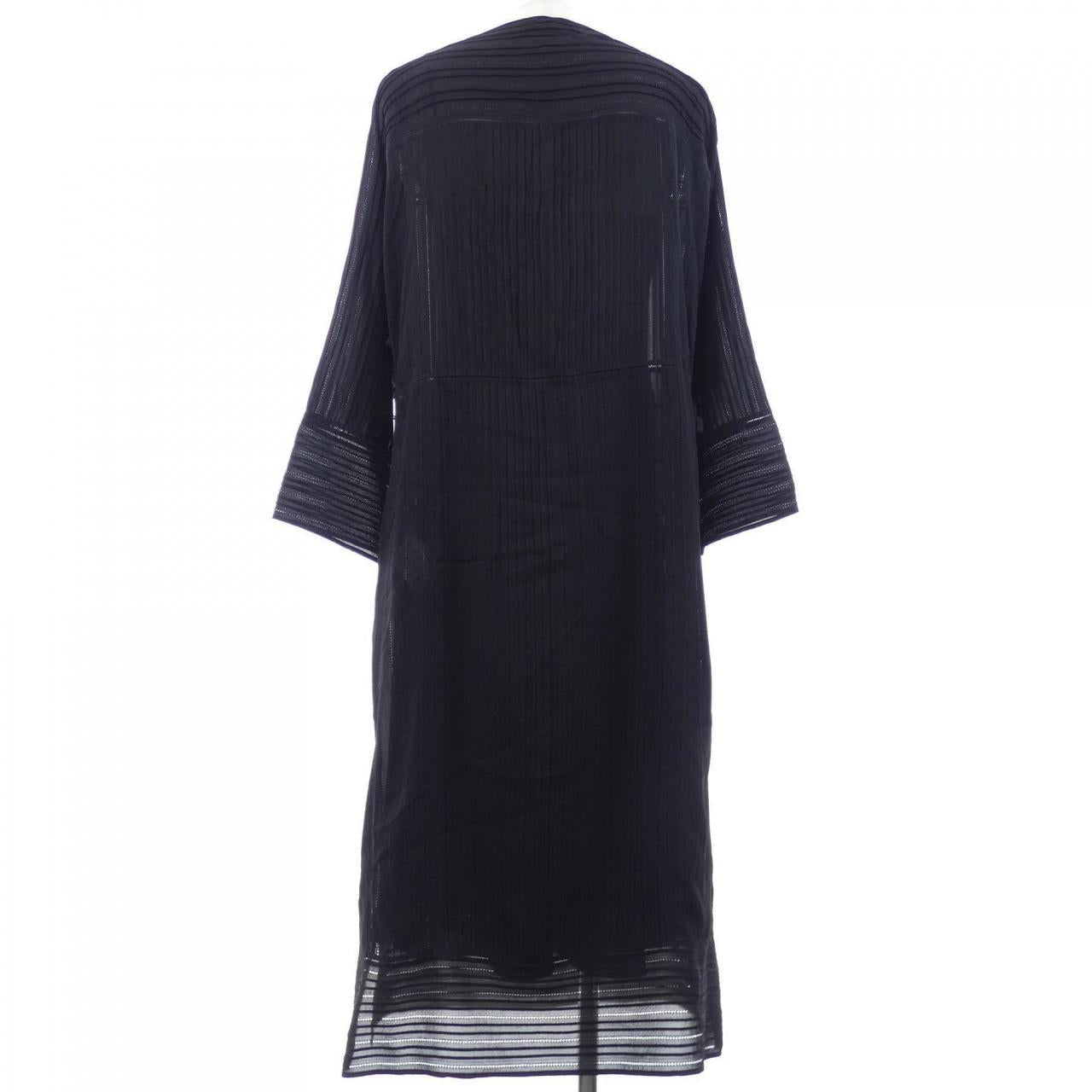 エルメス RUFFLED OPEN WORK DRESS シルクワンピース