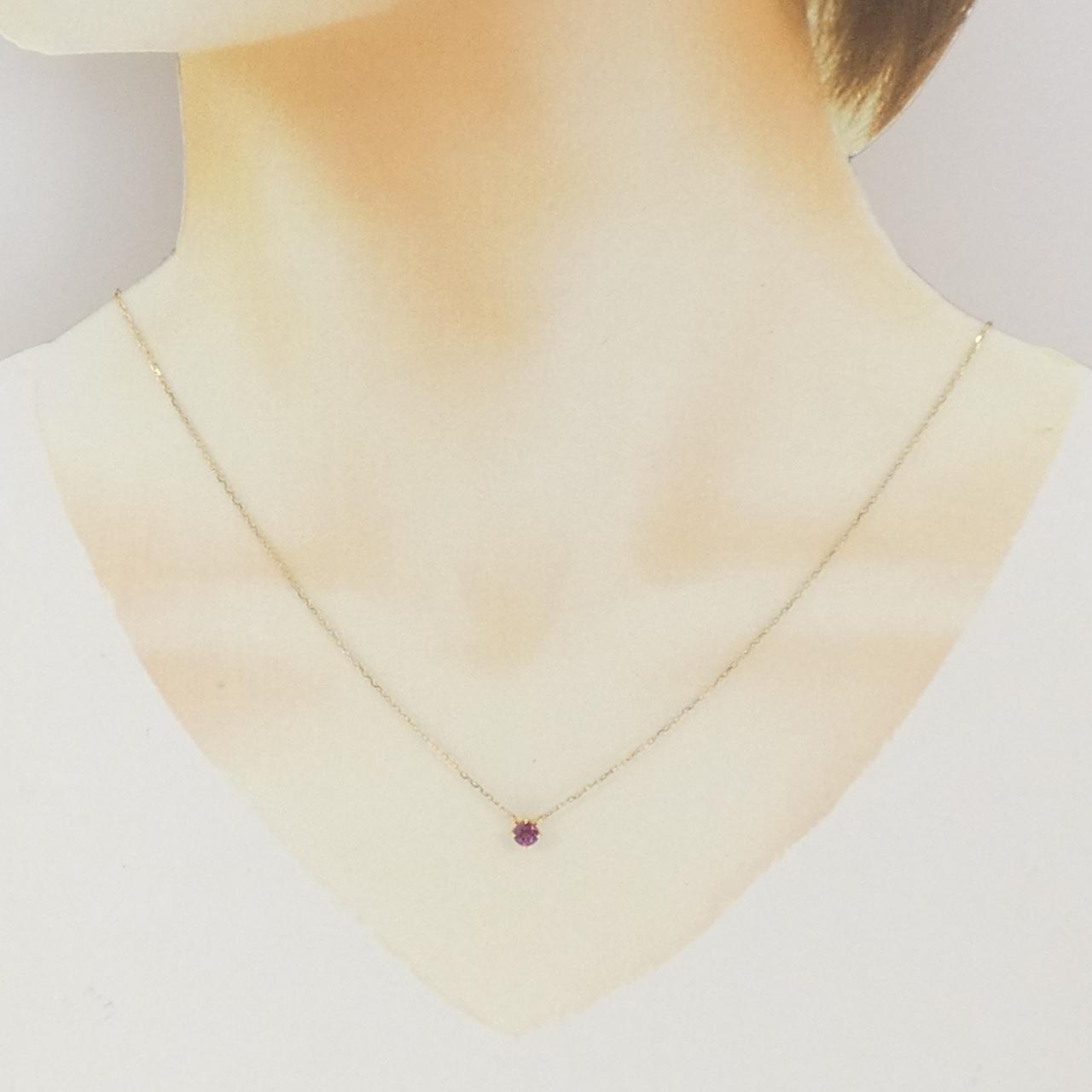 ヨンドシー Au750 ガーネット ネックレス