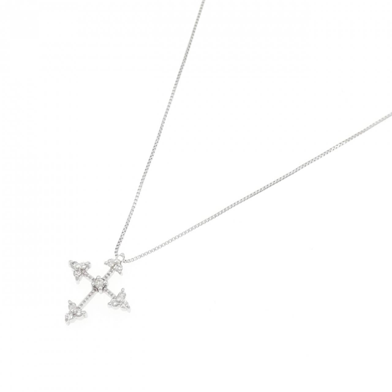 Au750 ダイヤモンド クロス ネックレス