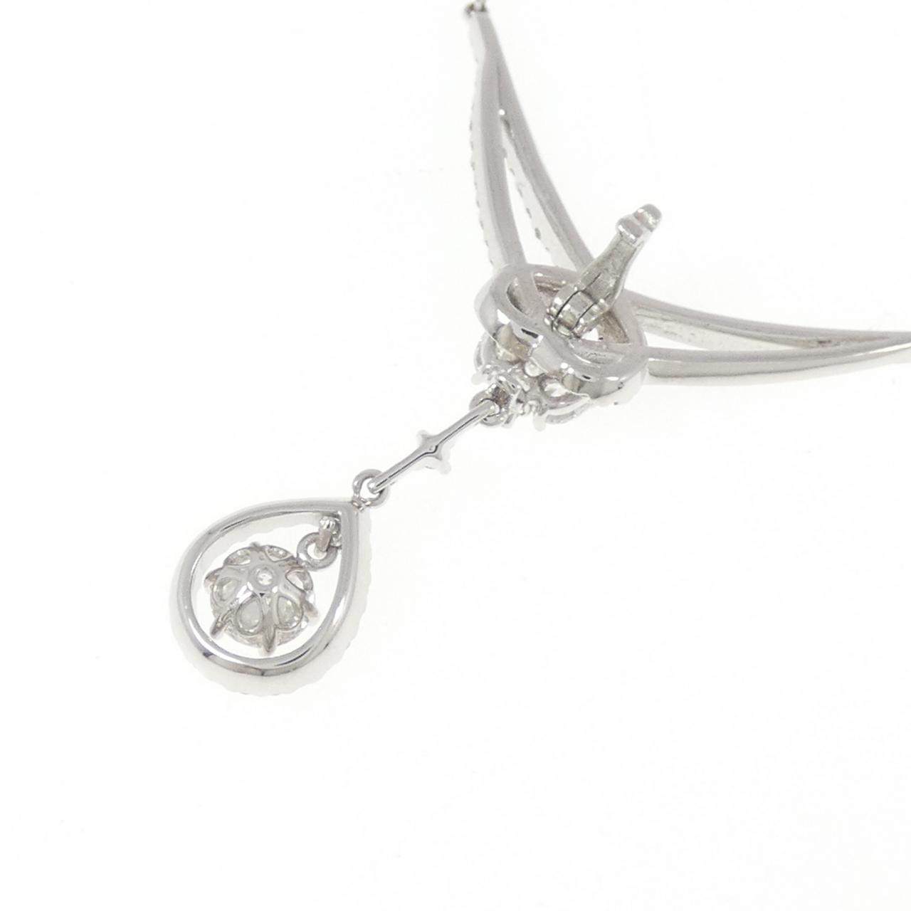 14金ホワイトゴールドダイヤモンドネックレス