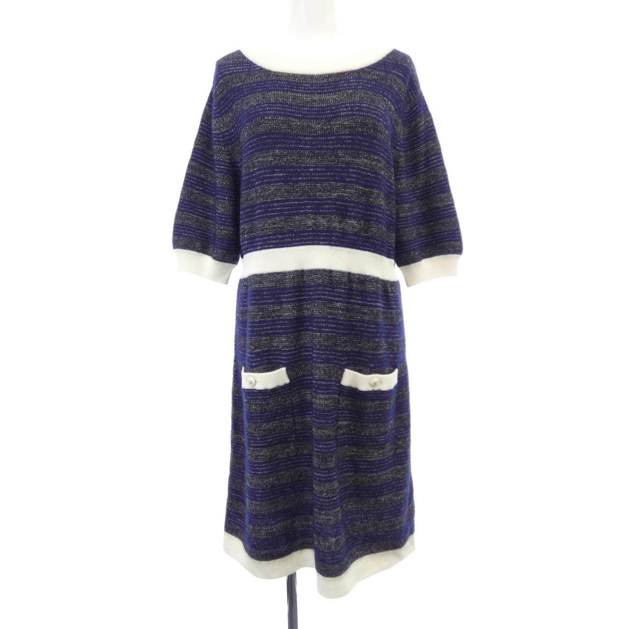シャネル カシミヤ混 ワンピース