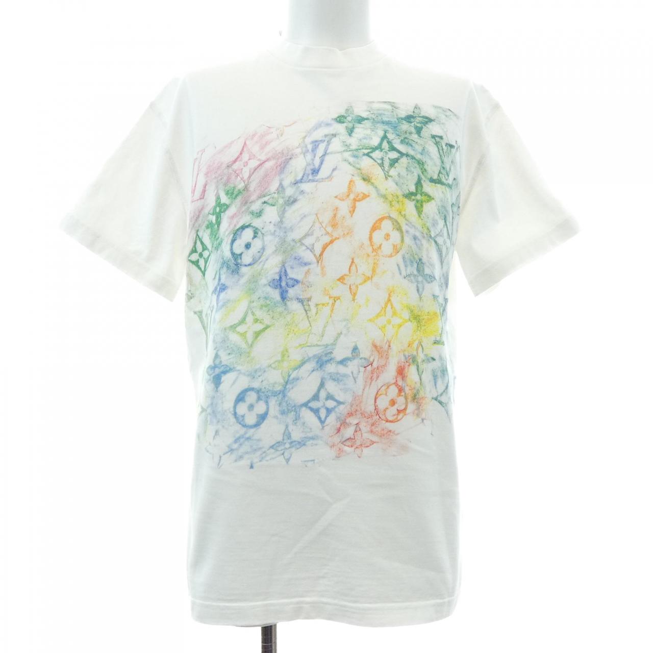 ルイヴィトン フロントプリンテッドパステル コットンTシャツ