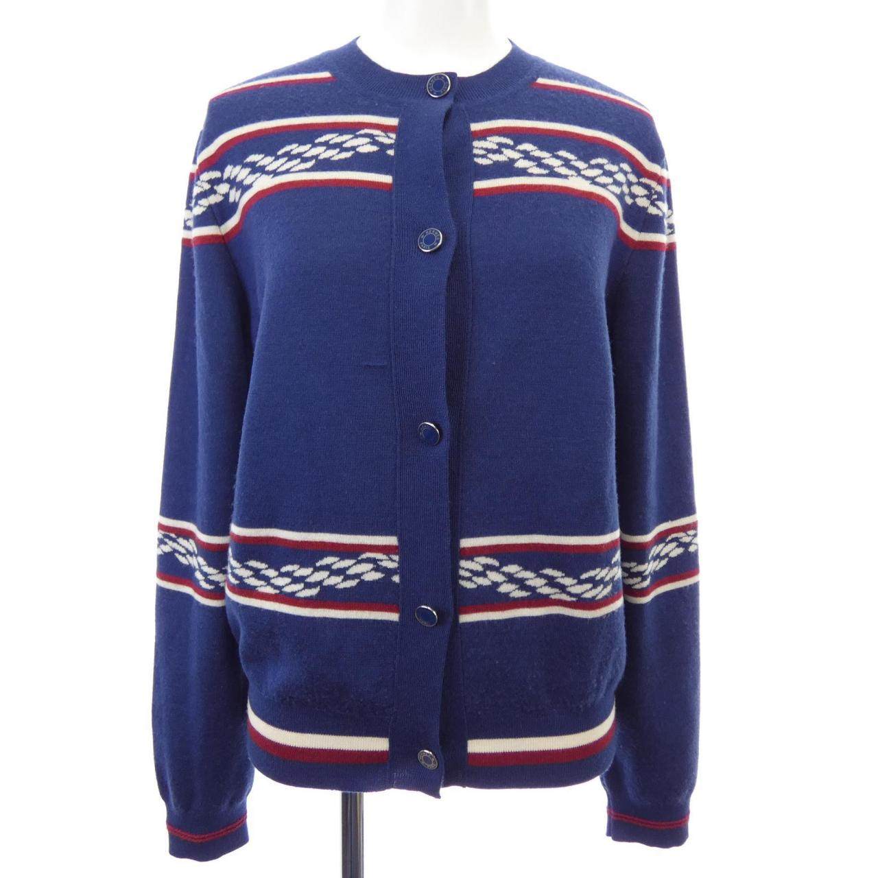 エルメス CANOE CHAINE D'ANCRE カシミヤ混カーディガン 38