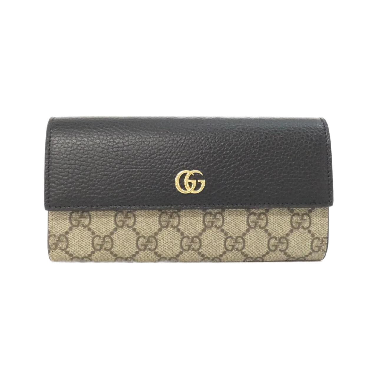 グッチ GGマーモント GGスプリームキャンバス 二つ折り長財布