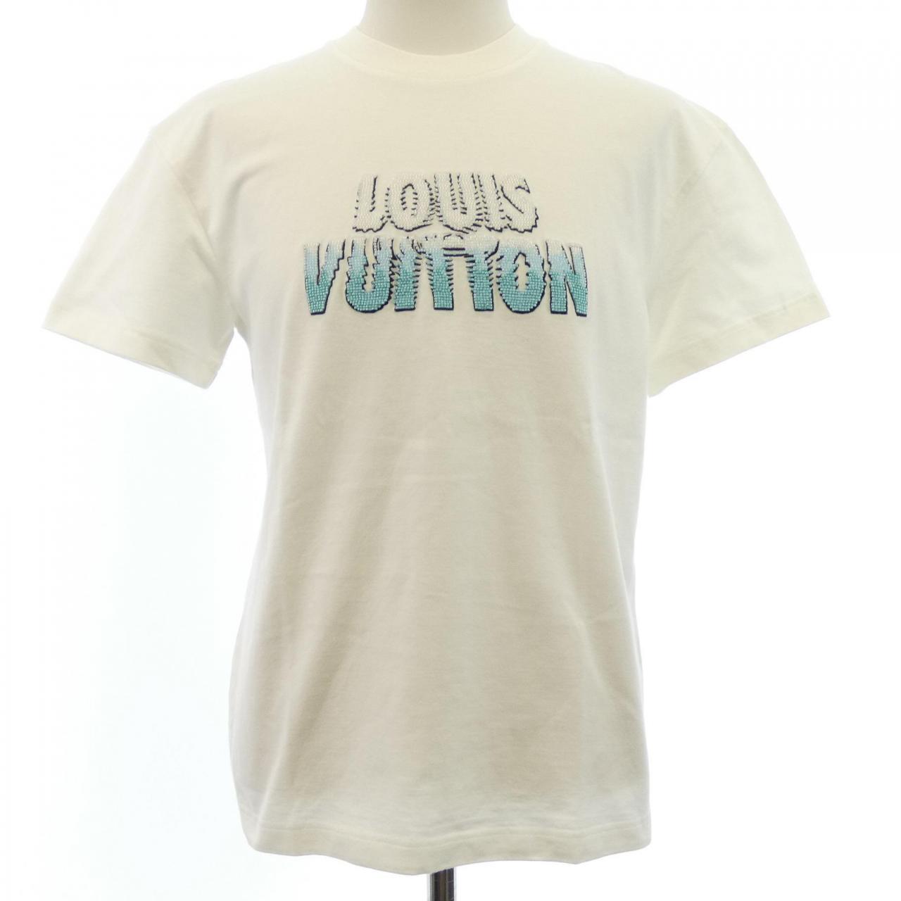 ルイヴィトン エンブロイダードビーズコットンTシャツ