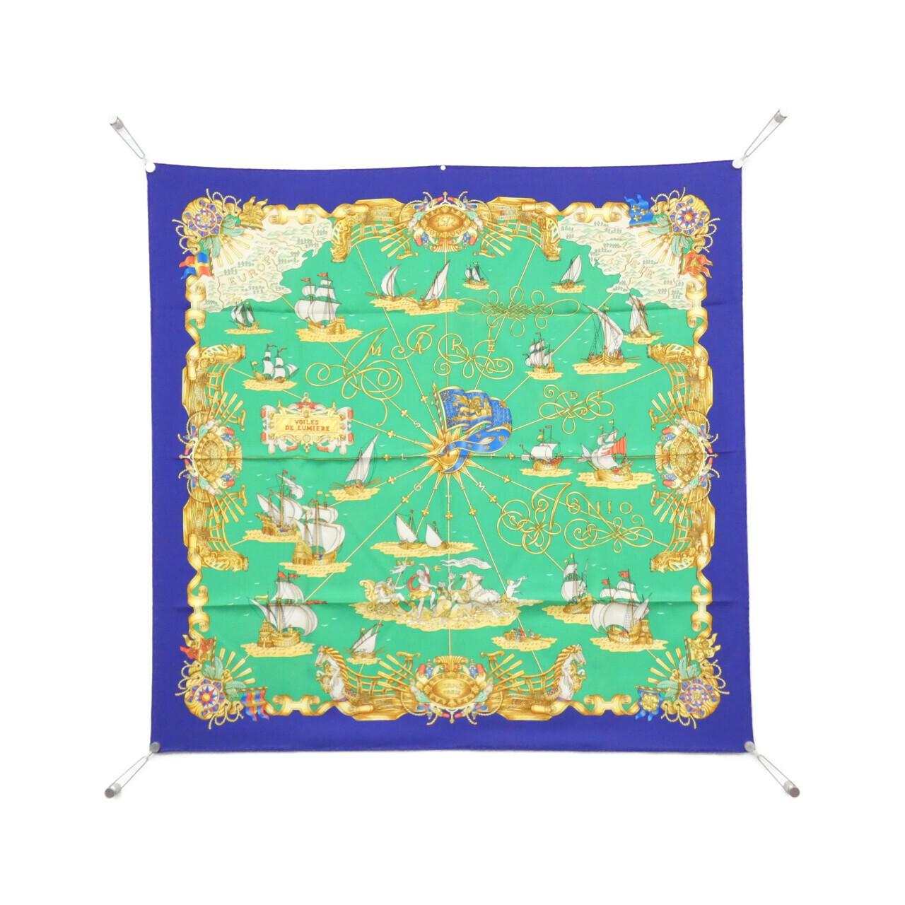 エルメス VOILES DE LUMIERE シルクスカーフ