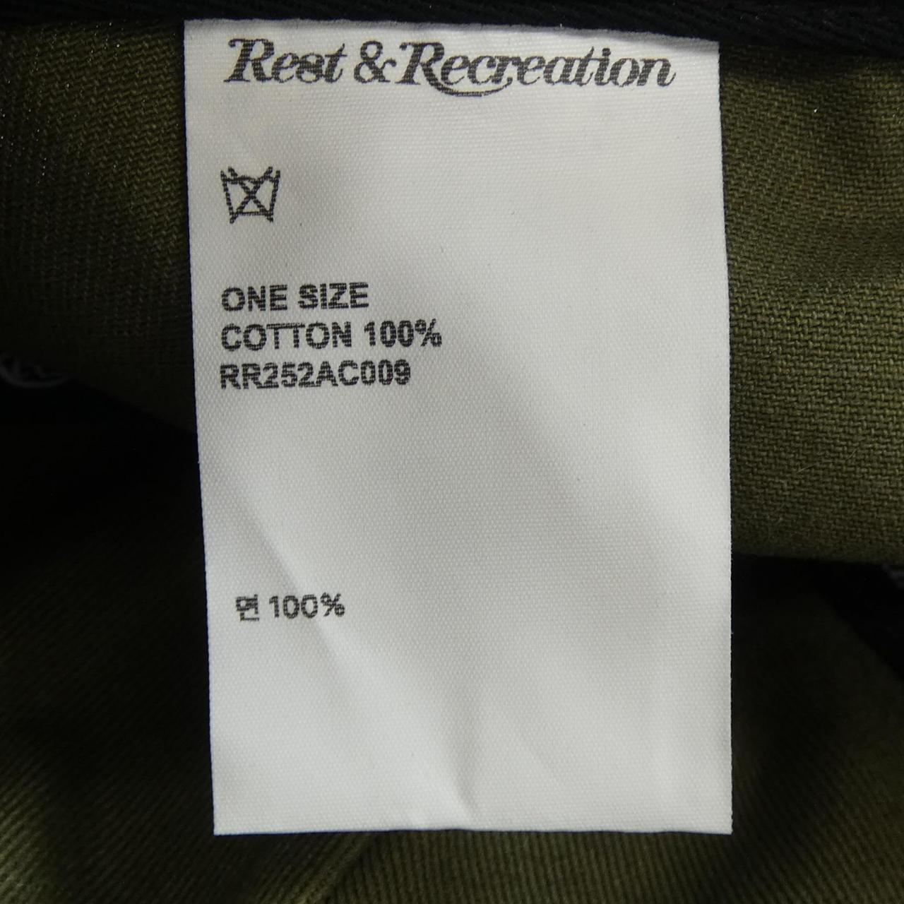 REST&RECREATION コットンキャップ