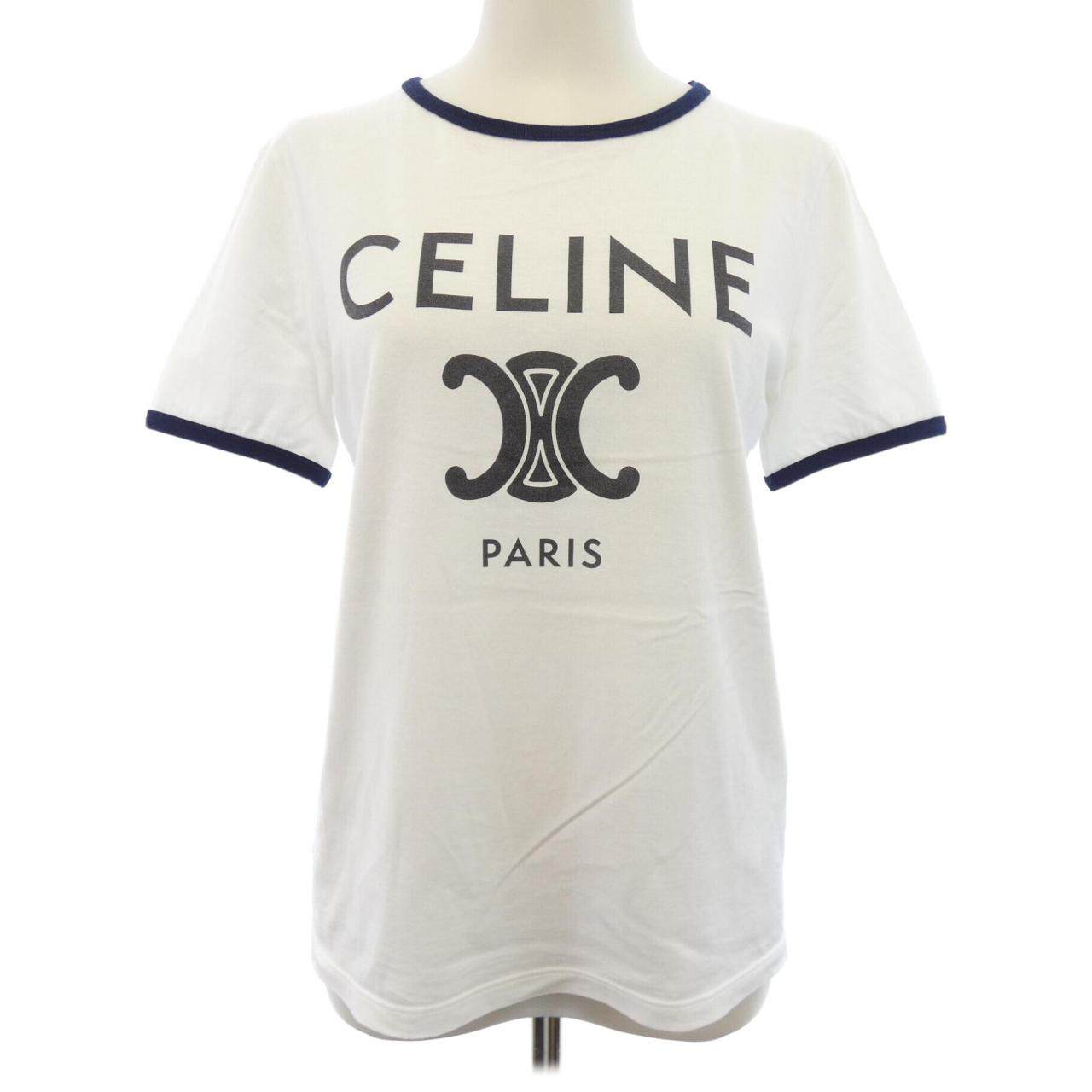 セリーヌ CELINE PARIS トリオンフ コットンTシャツ