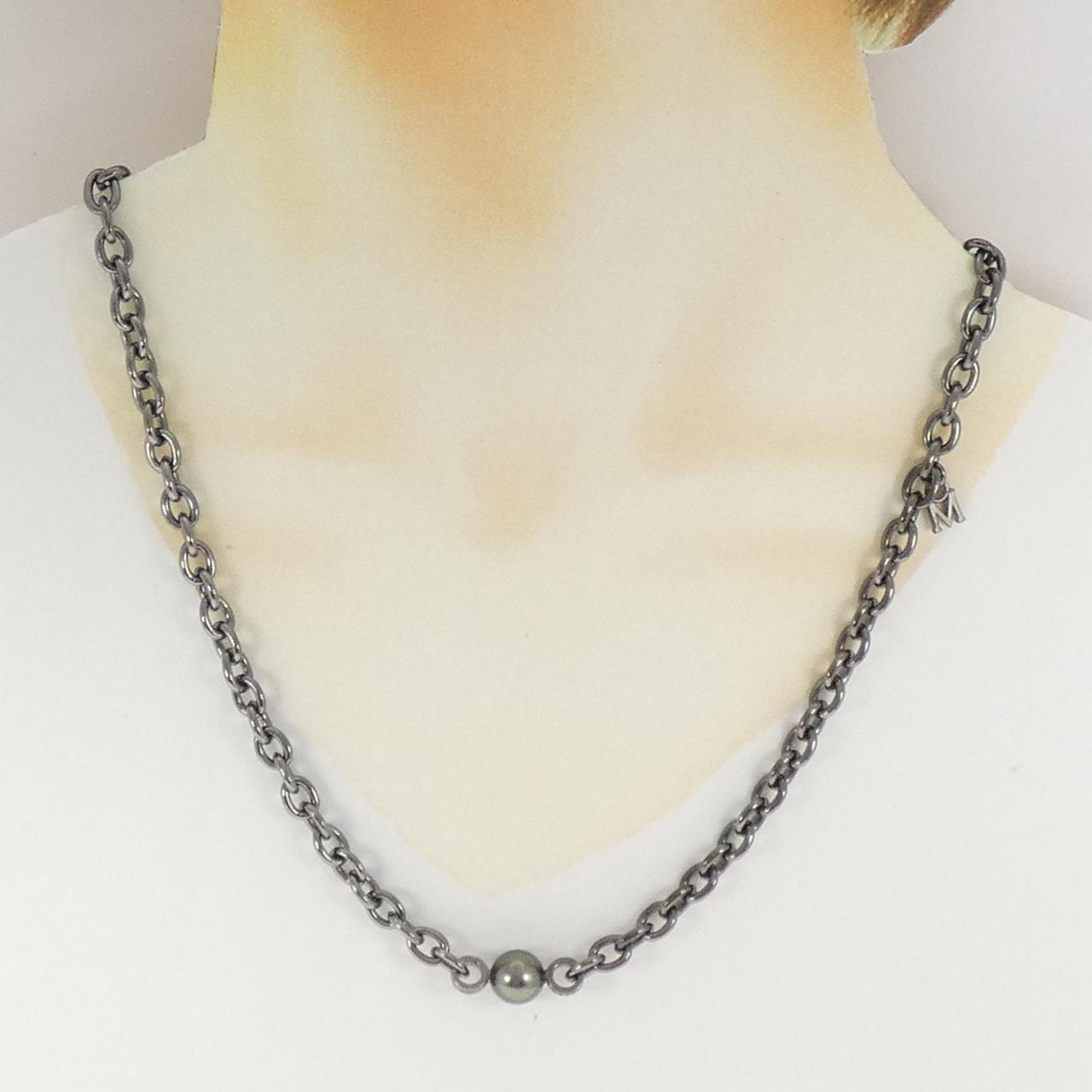 ミキモト パッショノワール 925シルバー 黒蝶パールネックレス