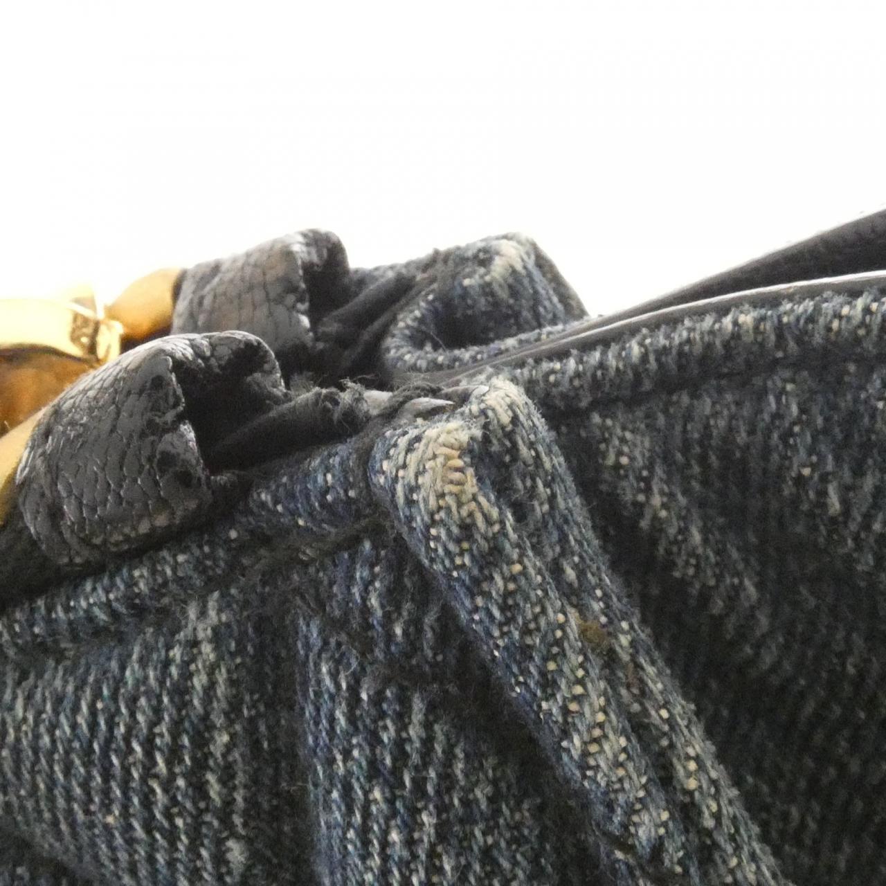 ミュウミュウ DENIM BIKER ハンドバッグ