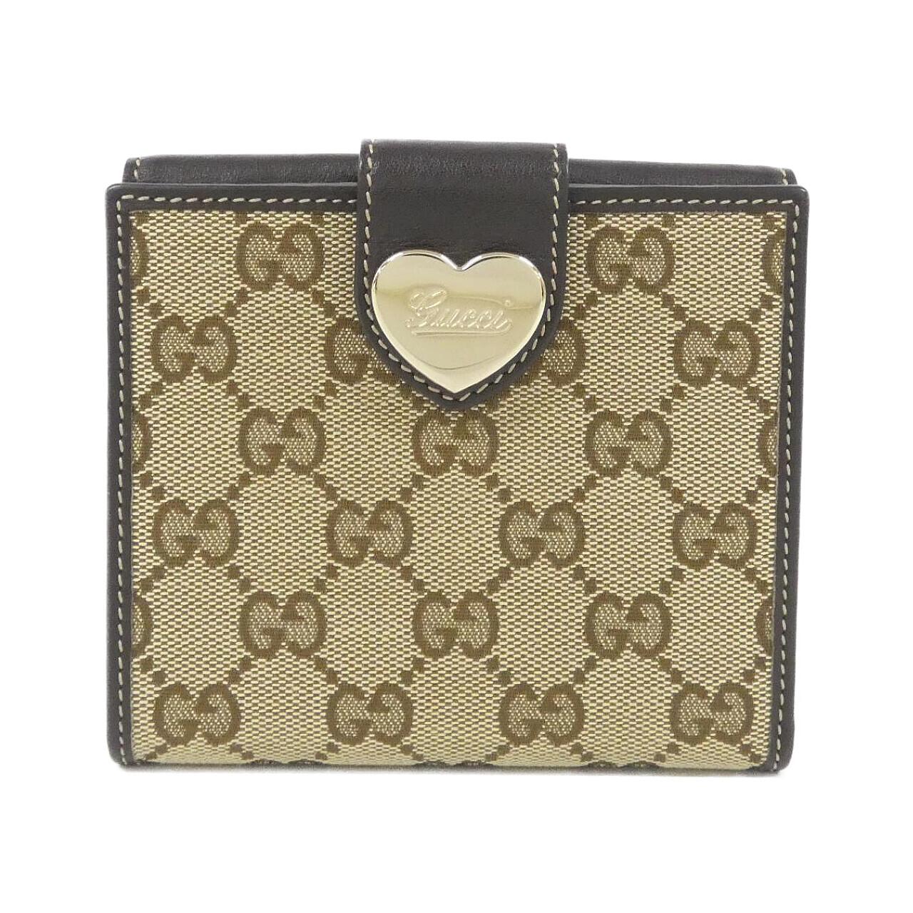 グッチ GGキャンバス レザー 二つ折り財布