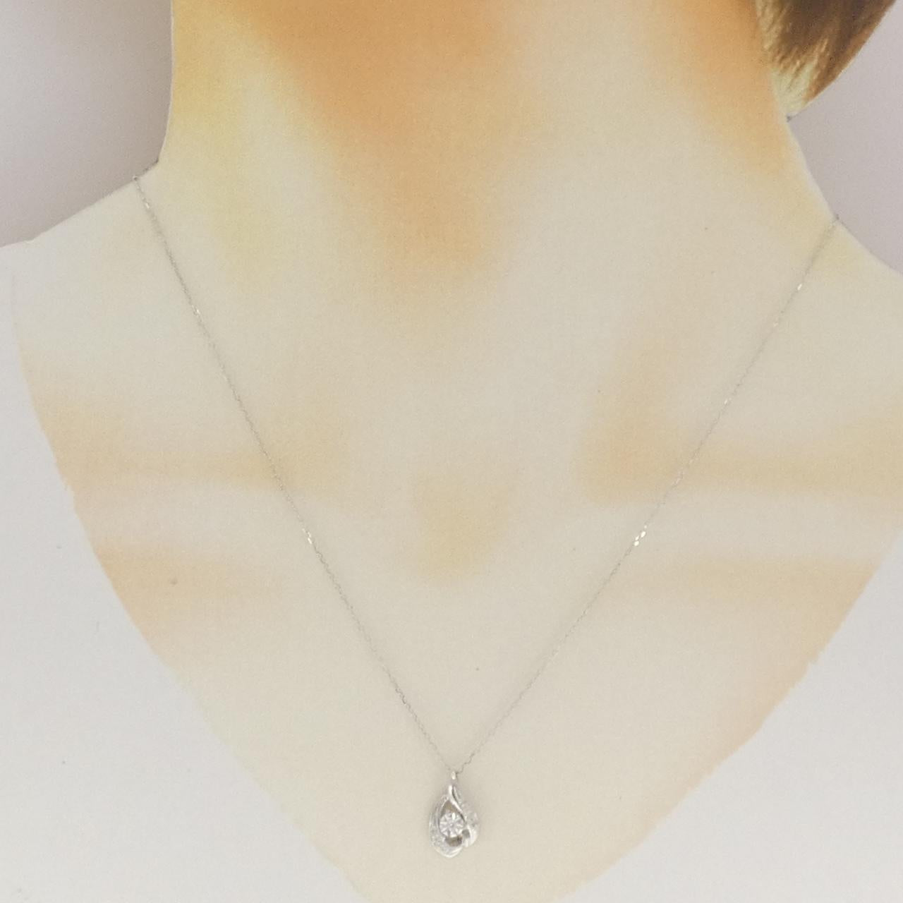 K10ホワイトゴールドダイヤモンドネックレス