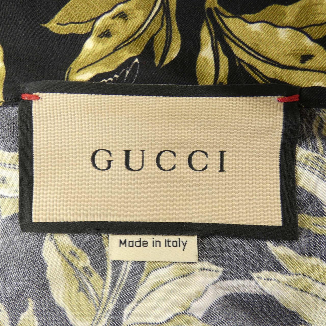 グッチ シルク半袖シャツ