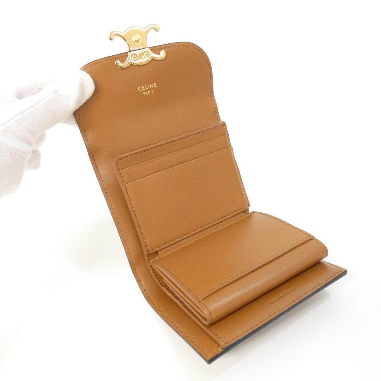 セリーヌ トリオンフキャンバス カーフ 財布