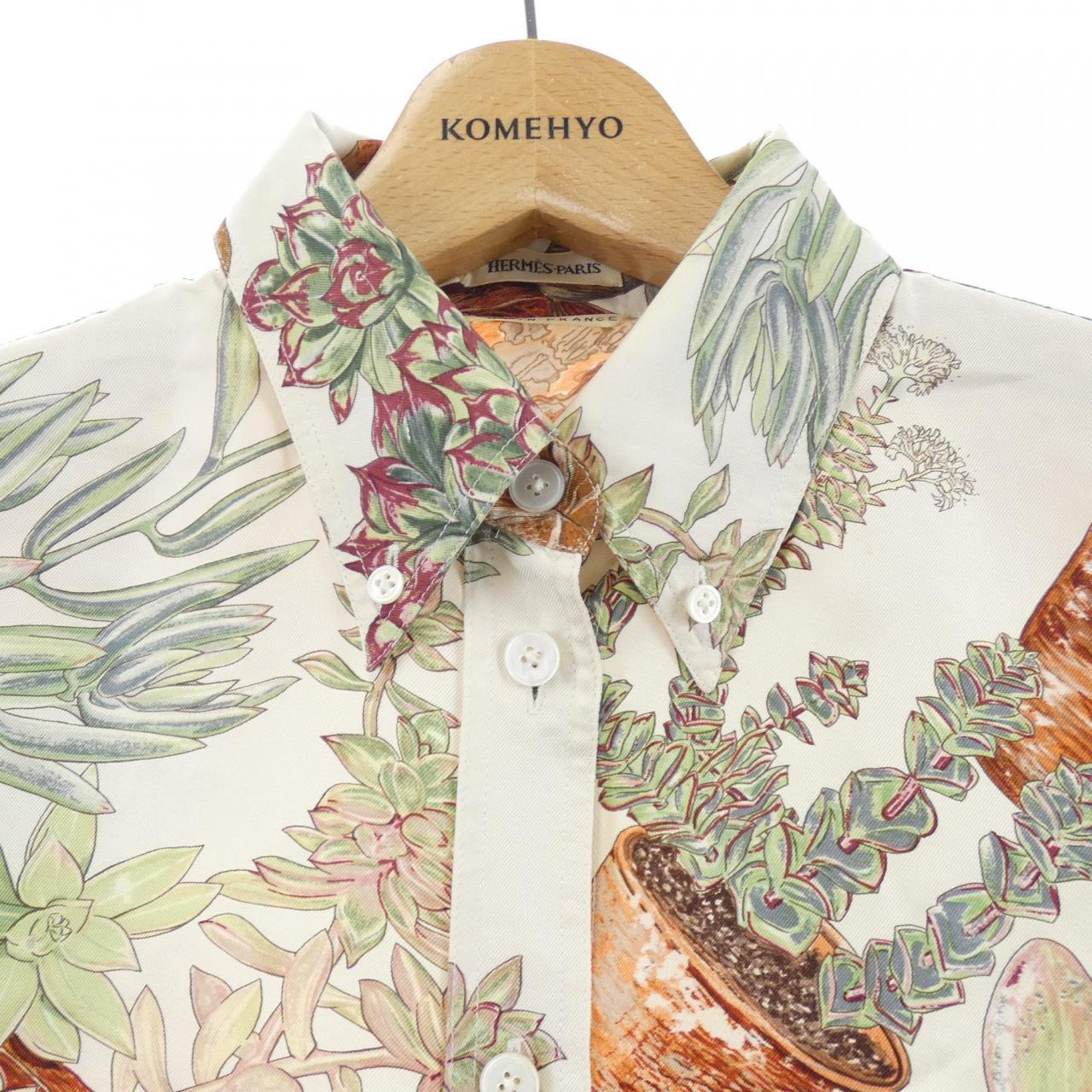 エルメス JARDIN SECRET シルクトップス