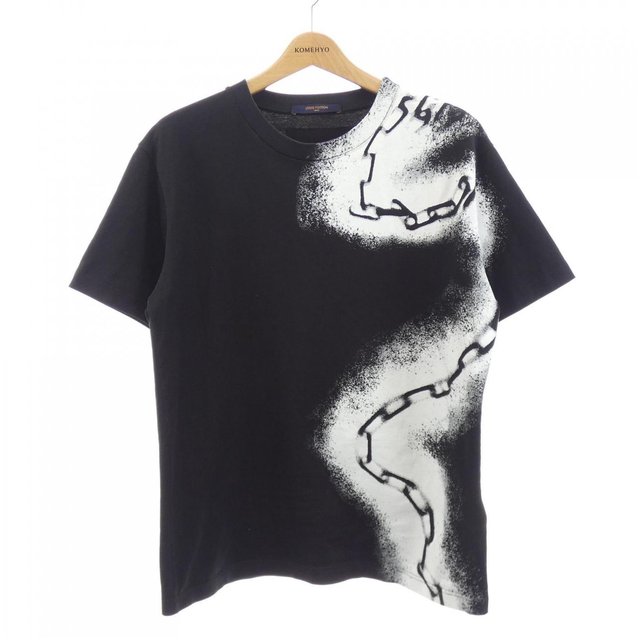 ルイヴィトン スプレーチェーンプリント コットンTシャツ