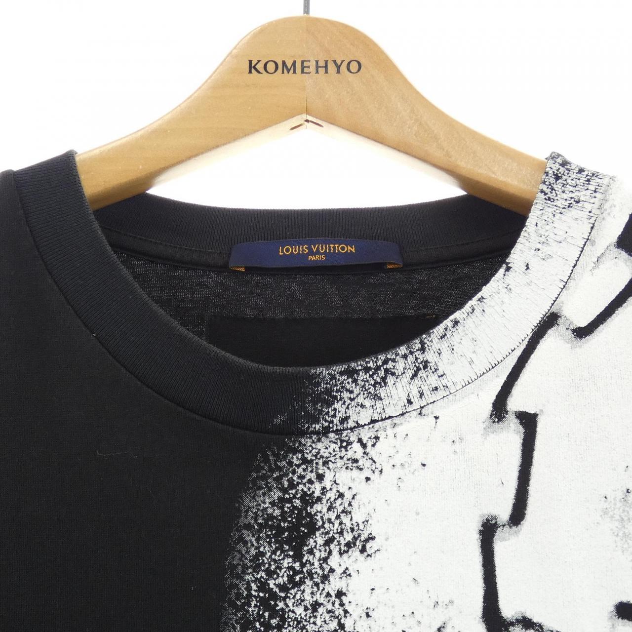 ルイヴィトン スプレーチェーンプリント コットンTシャツ