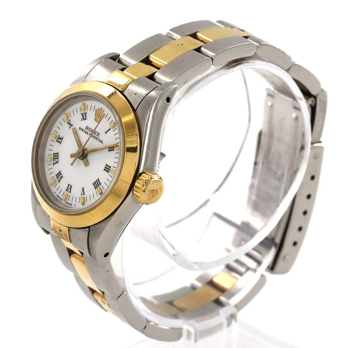 ロレックス オイスターパーペチュアル ステンレススチールイエローゴールド 自動巻