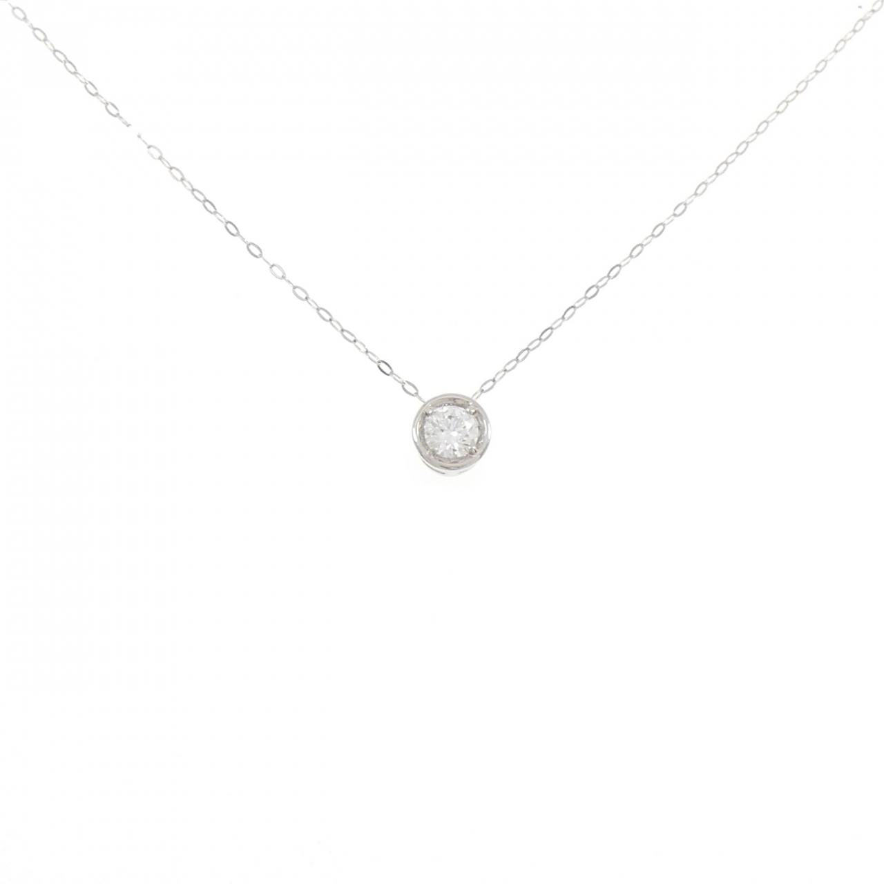ジーエスティービー Pt950 ダイヤモンドネックレス 0.30CT