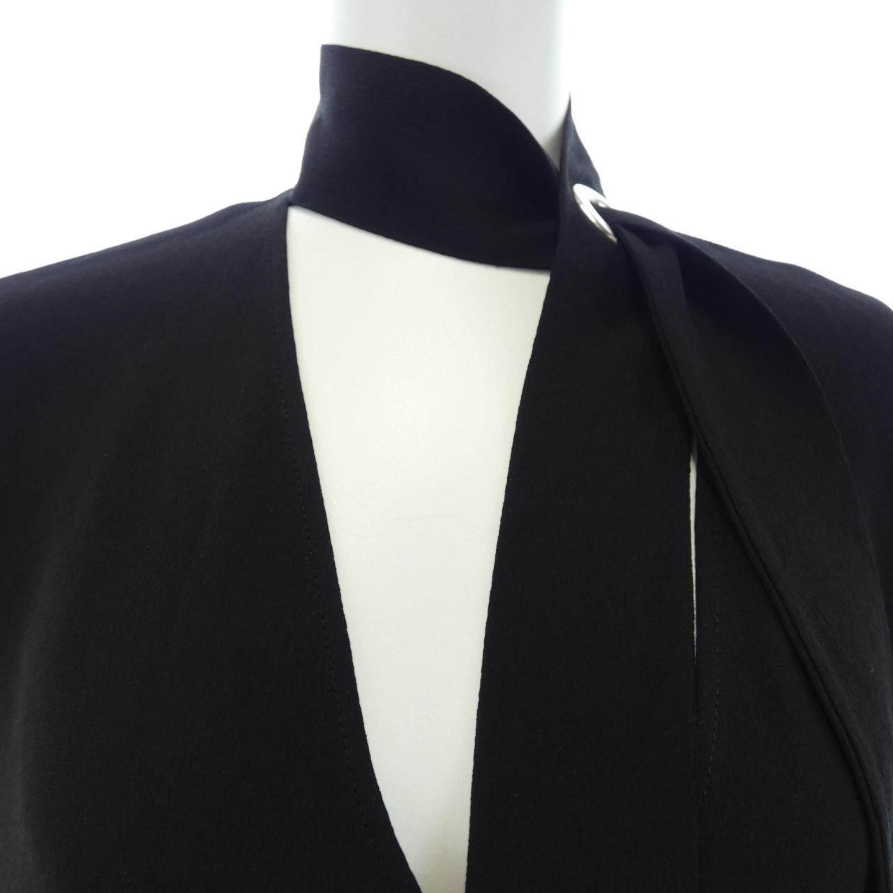 エルメス ROBE COCON LAVALLIEREシルクワンピース38