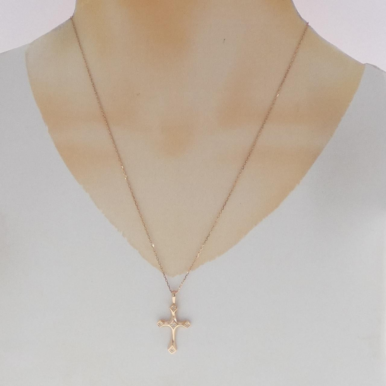 エテ K10ピンクゴールド ダイヤモンドネックレス