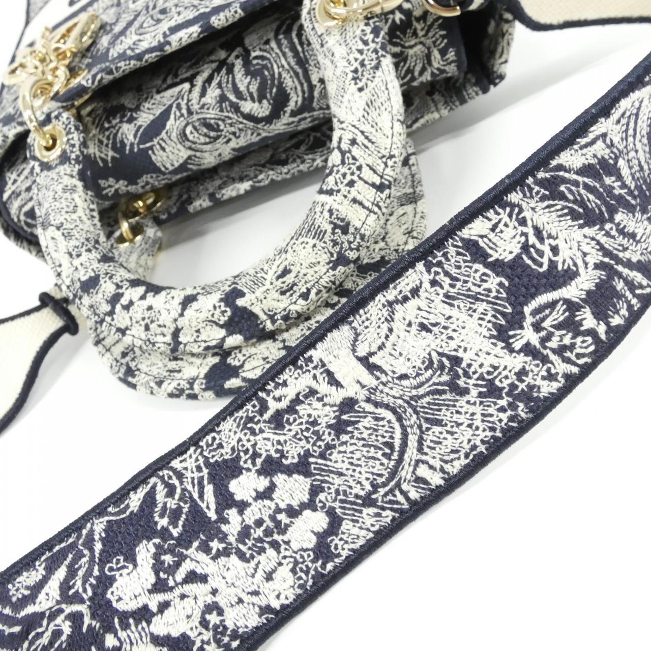 クリスチャンディオール TOILE DE JOUY REVERSE キャンバス ハンドバッグ