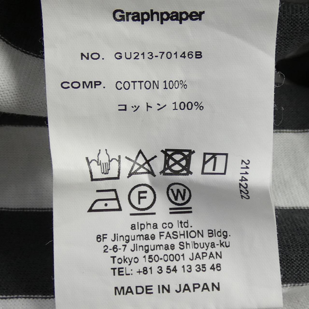 グラフペーパー コットンTシャツ
