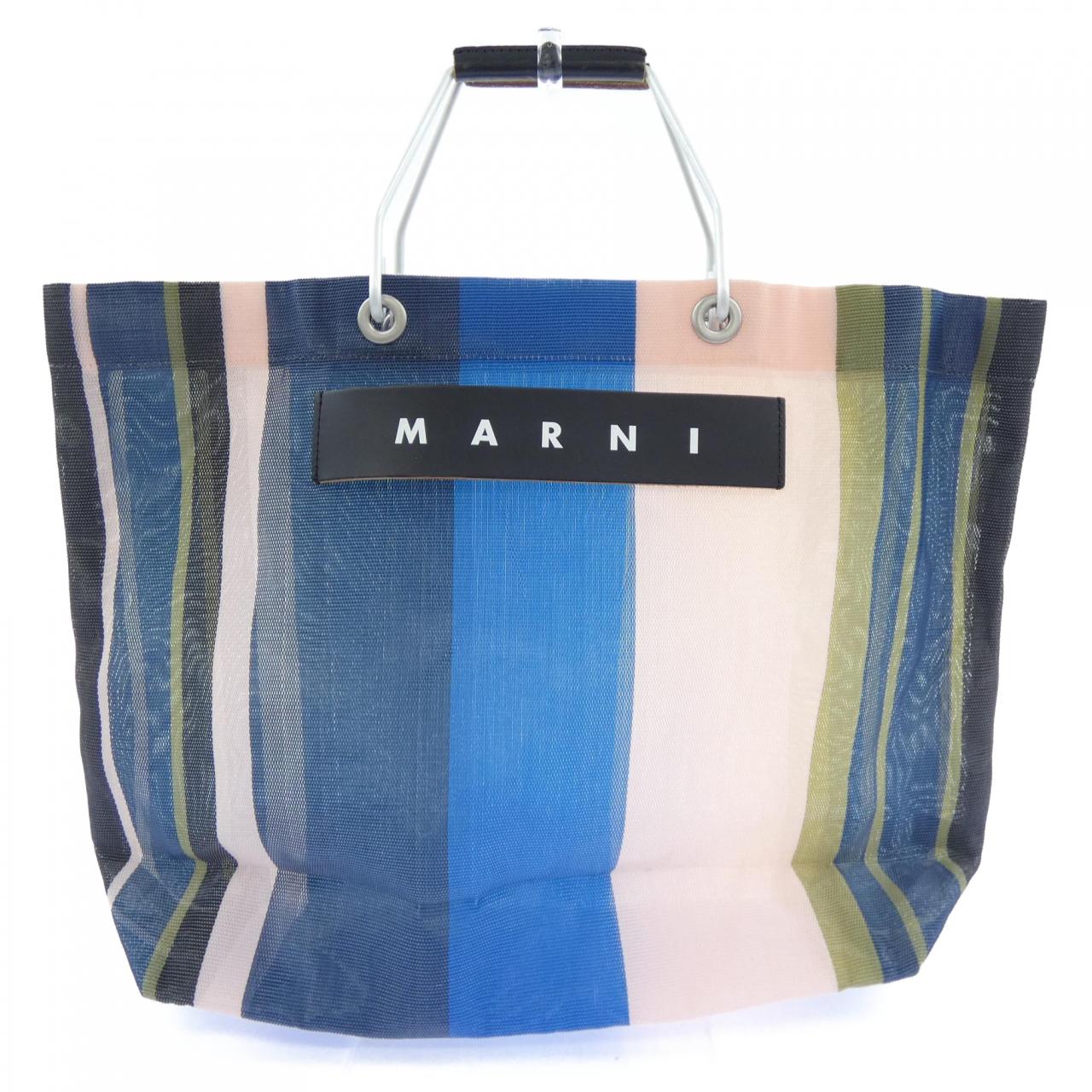 マルニ マーケット ストライプトートバッグ