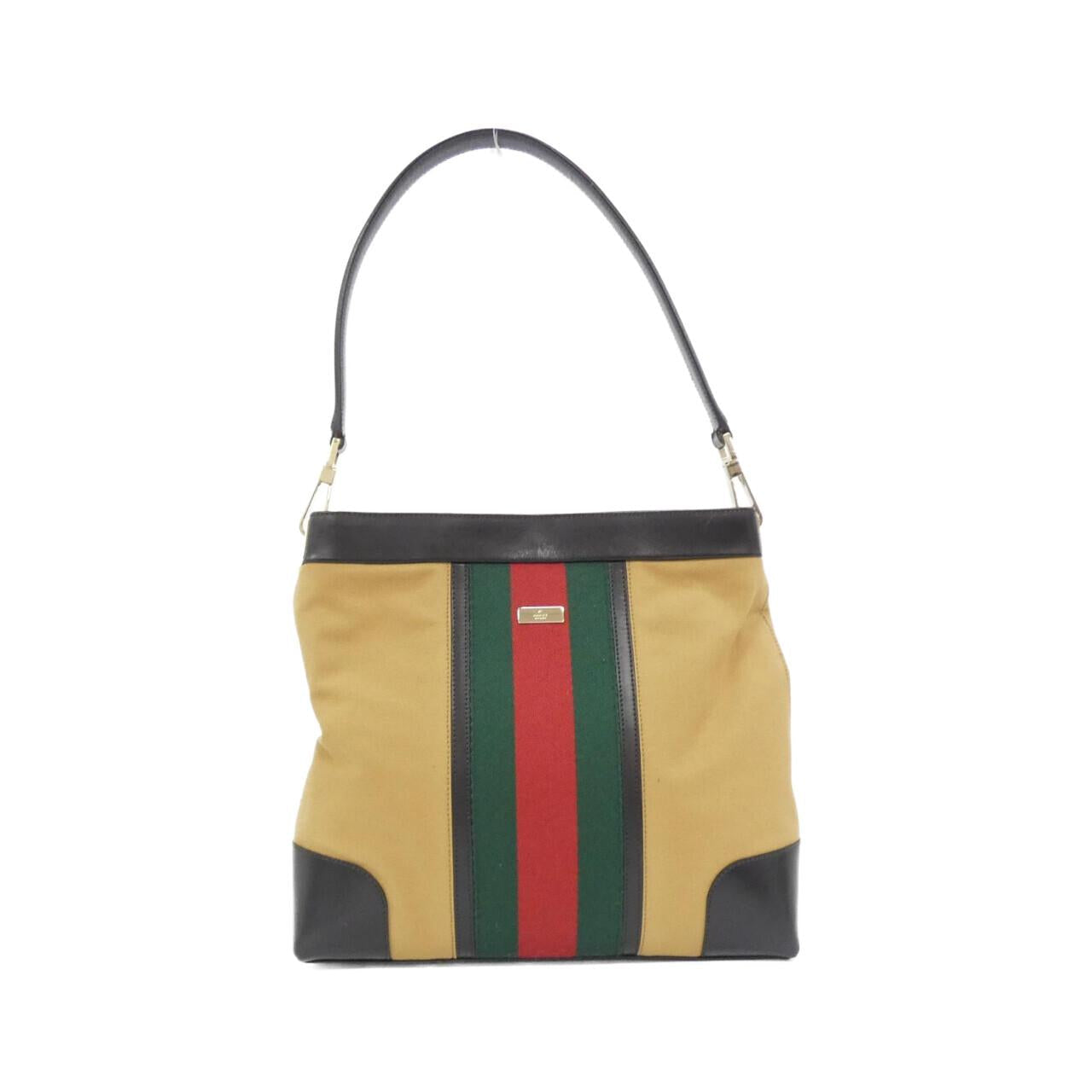 グッチ キャンバス レザー ショルダーバッグ