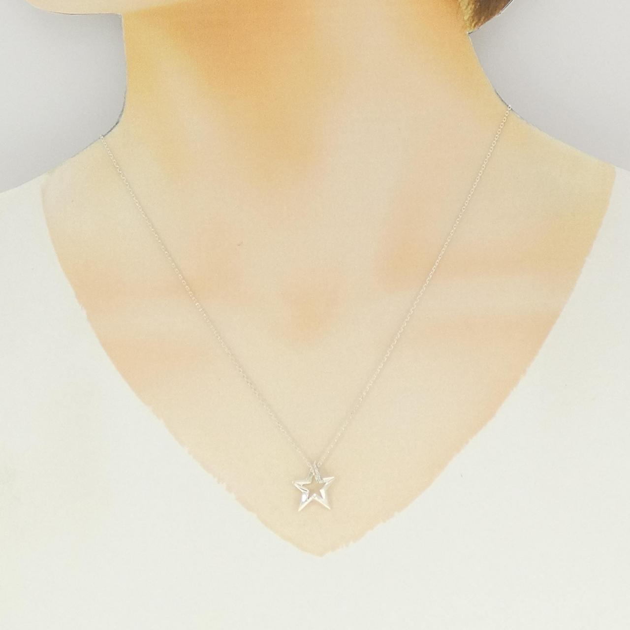 スタージュエリー 925シルバー ダイヤモンドネックレス