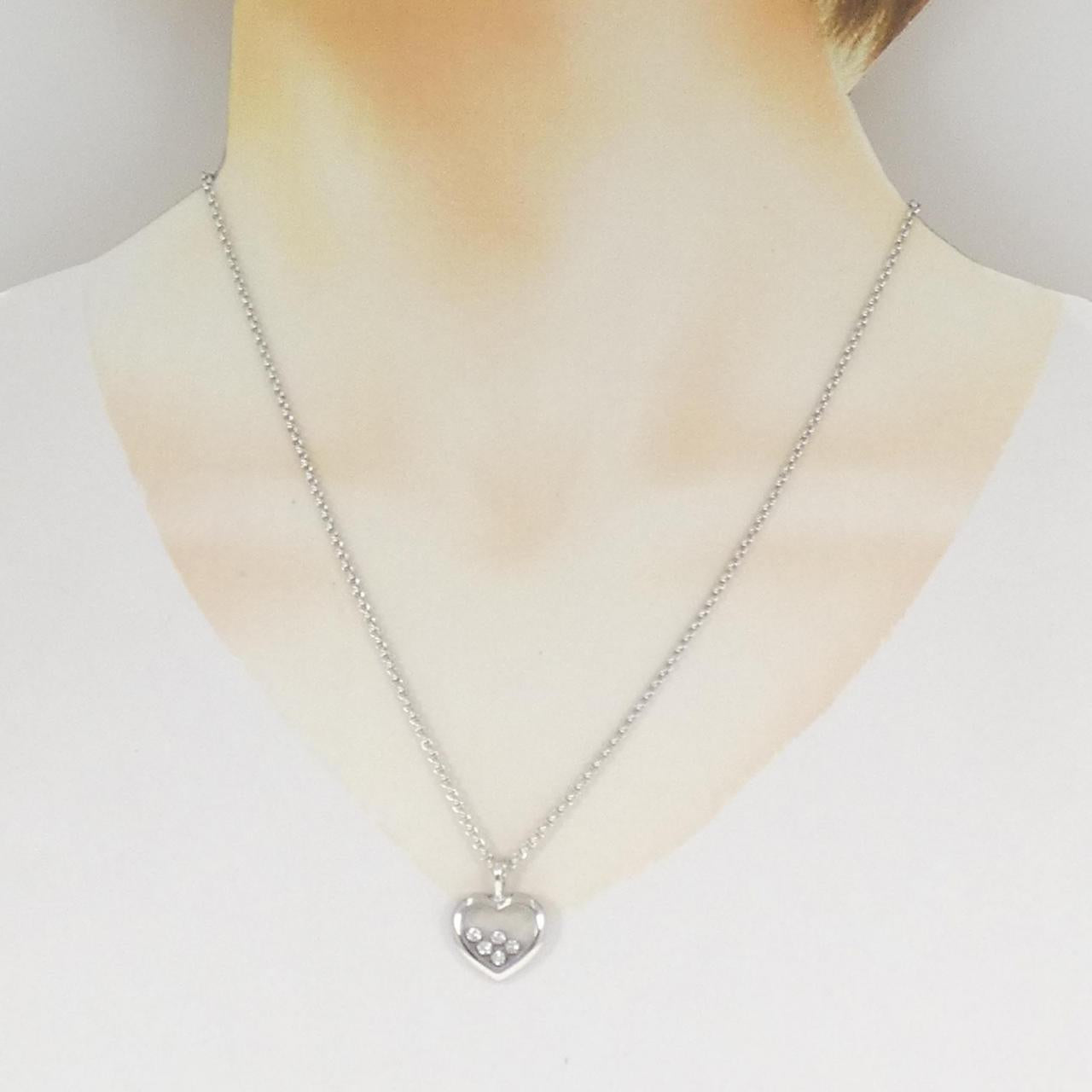 ショパール 750ホワイトゴールド ダイヤモンドネックレス