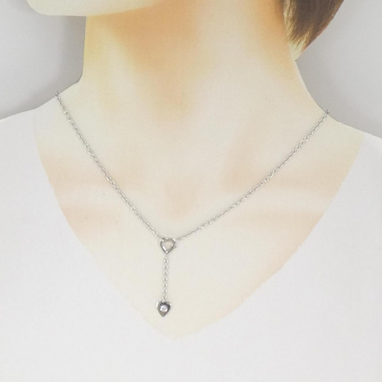カルティエ モナムール 18Kホワイトゴールド ダイヤモンド ネックレス