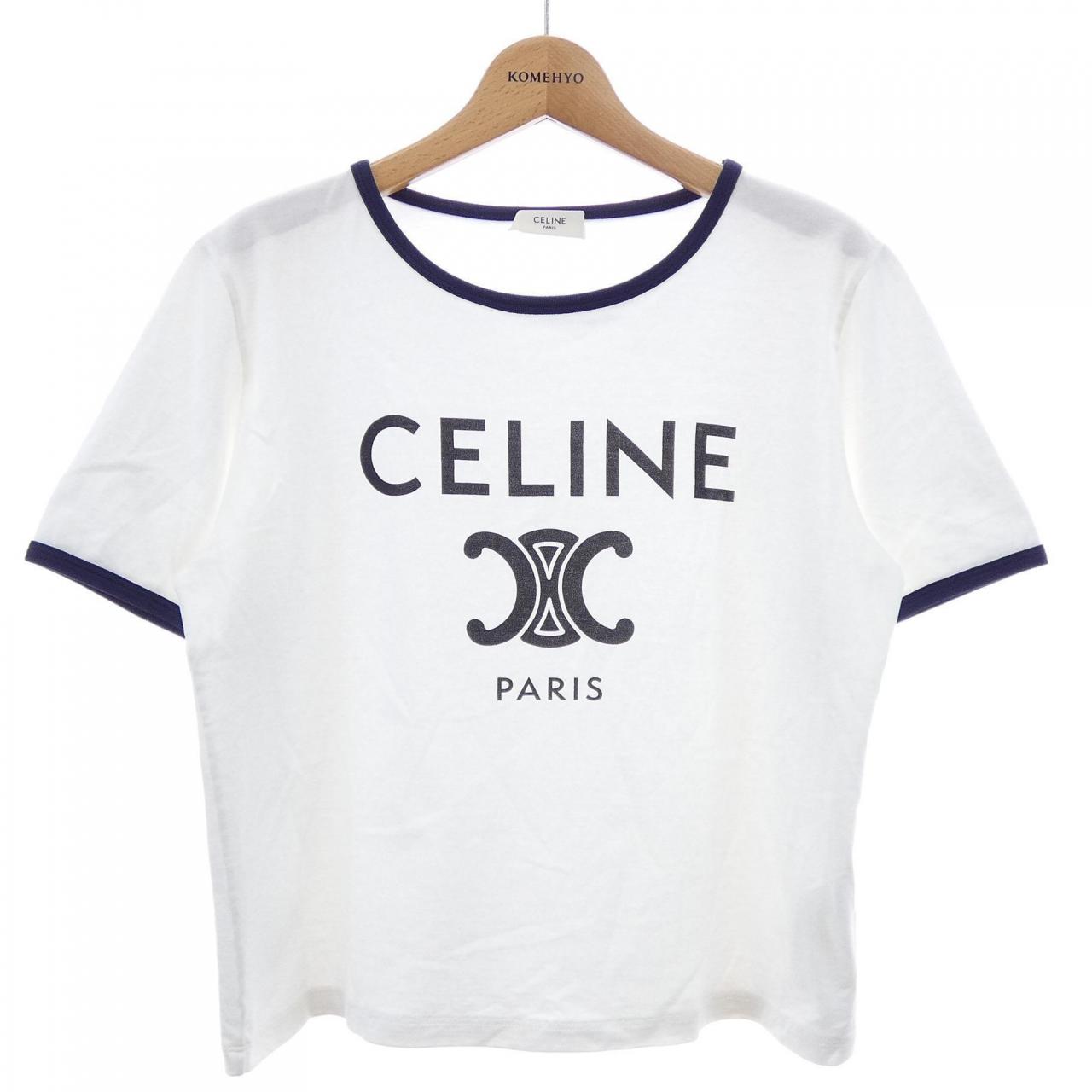 セリーヌ CELINE PARIS トリオンフ コットンTシャツ
