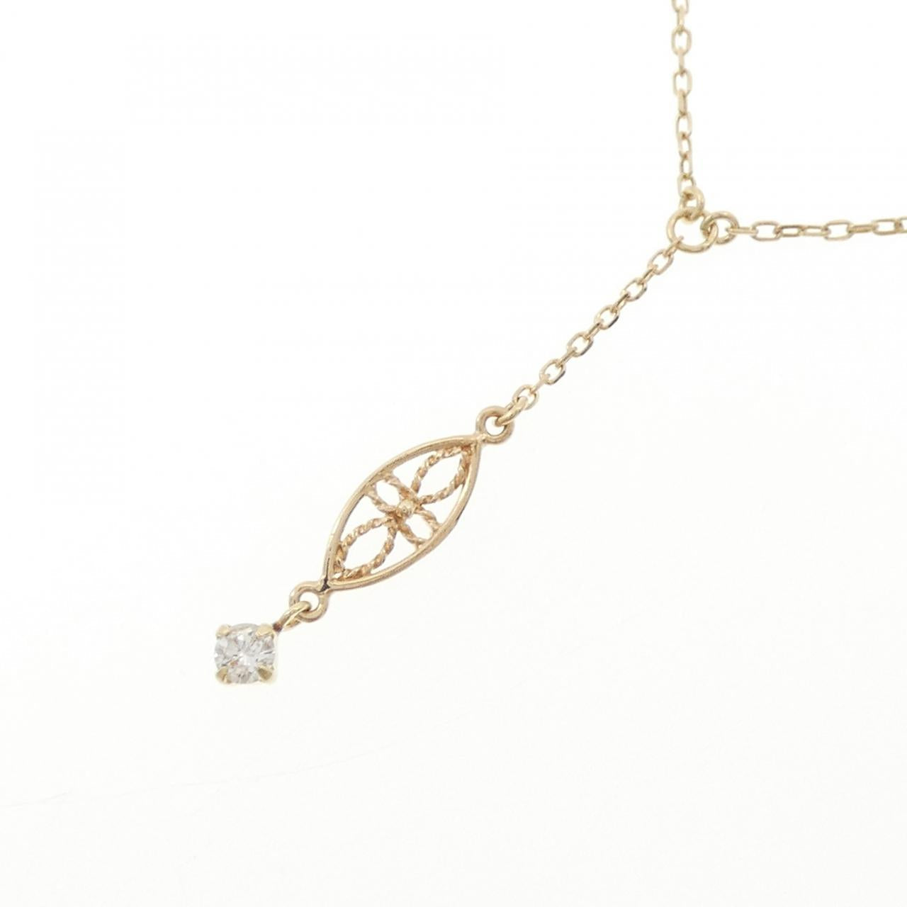 シエナロゼ K10イエローゴールド ダイヤモンドネックレス
