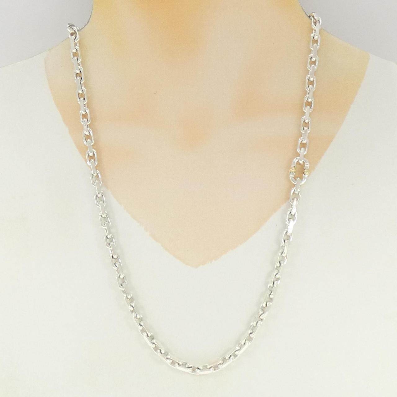 ティファニー 1837メイカーズ 925シルバー 18Kイエローゴールド ネックレス